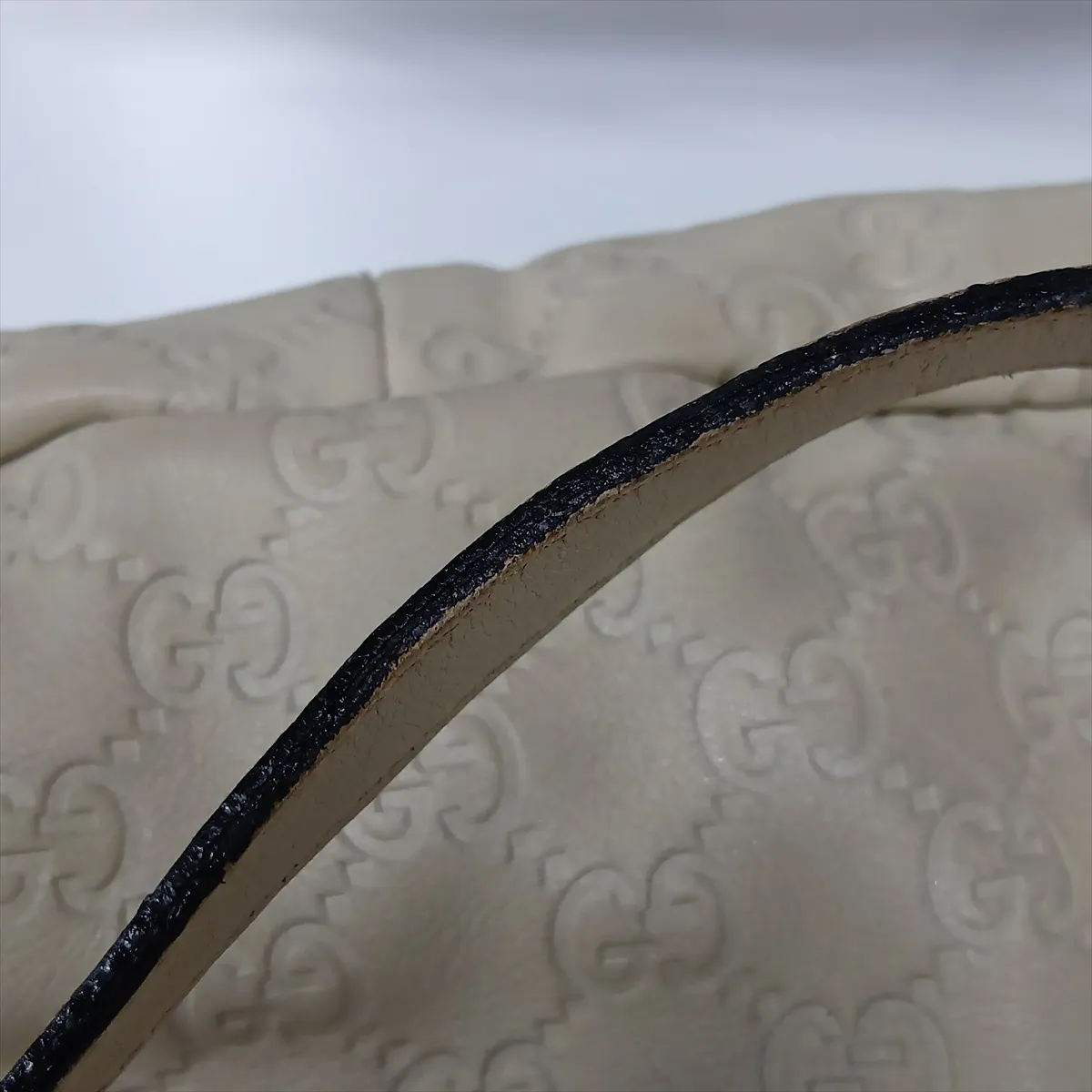Guccissima 130736 Leather Tote Bag White — view 12