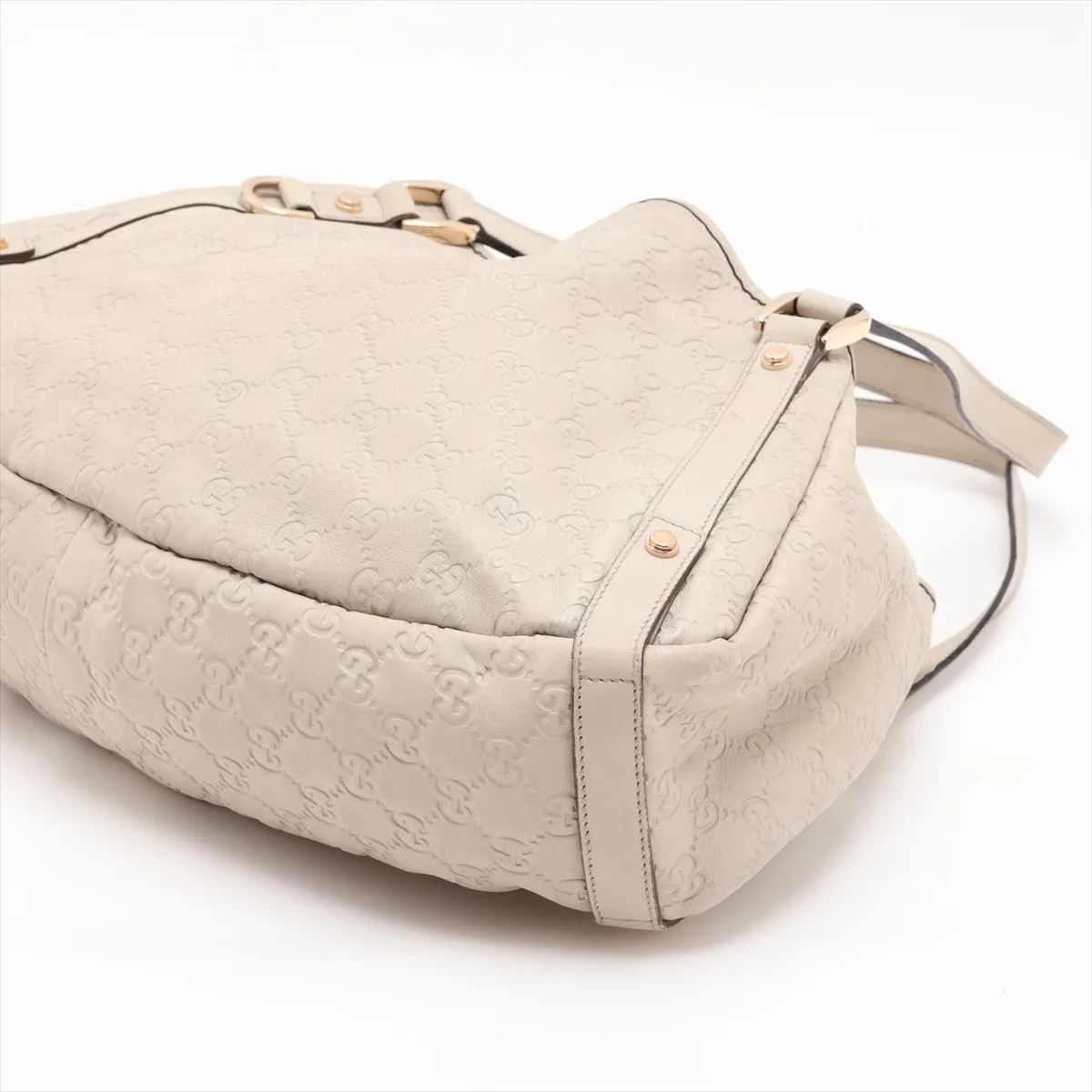 Guccissima 130736 Leather Tote Bag White — view 3
