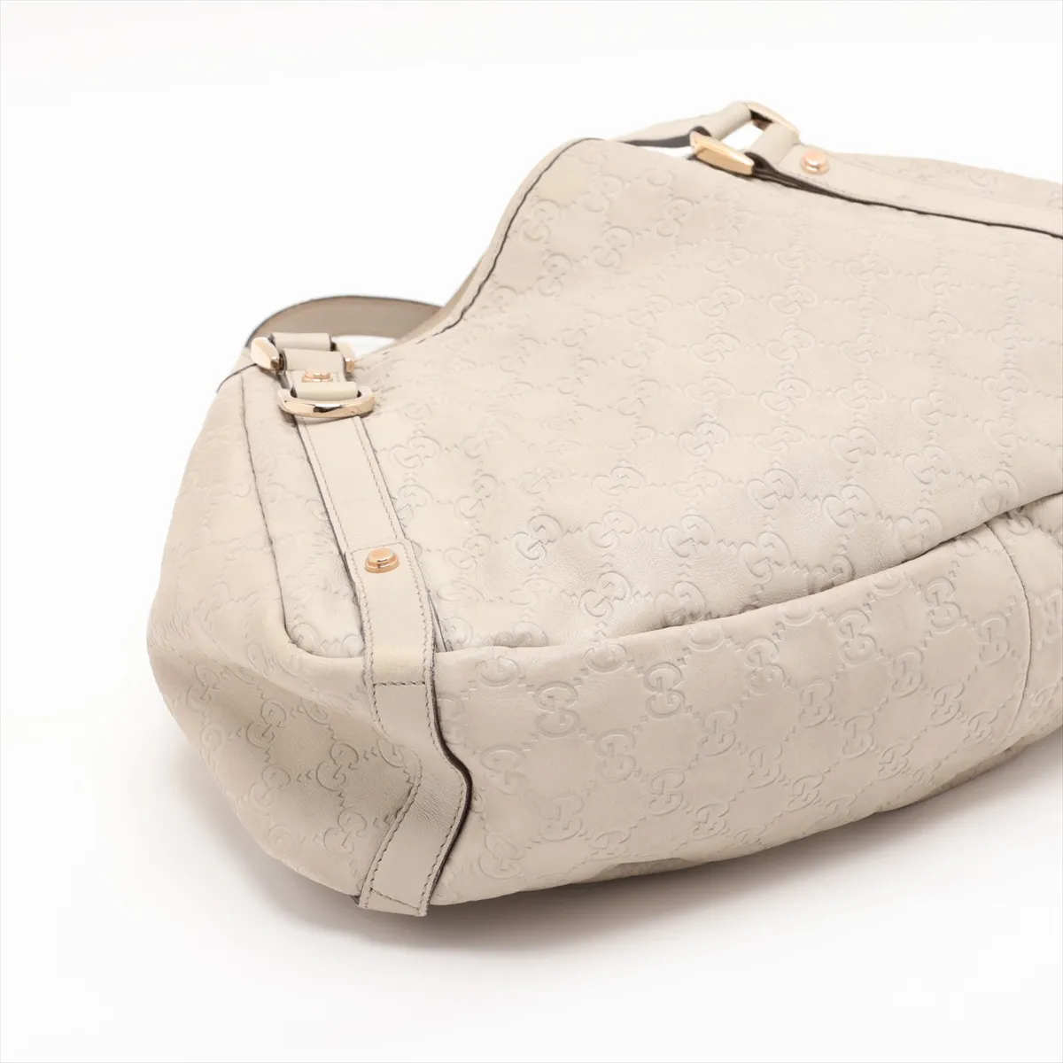 Guccissima 130736 Leather Tote Bag White — view 4