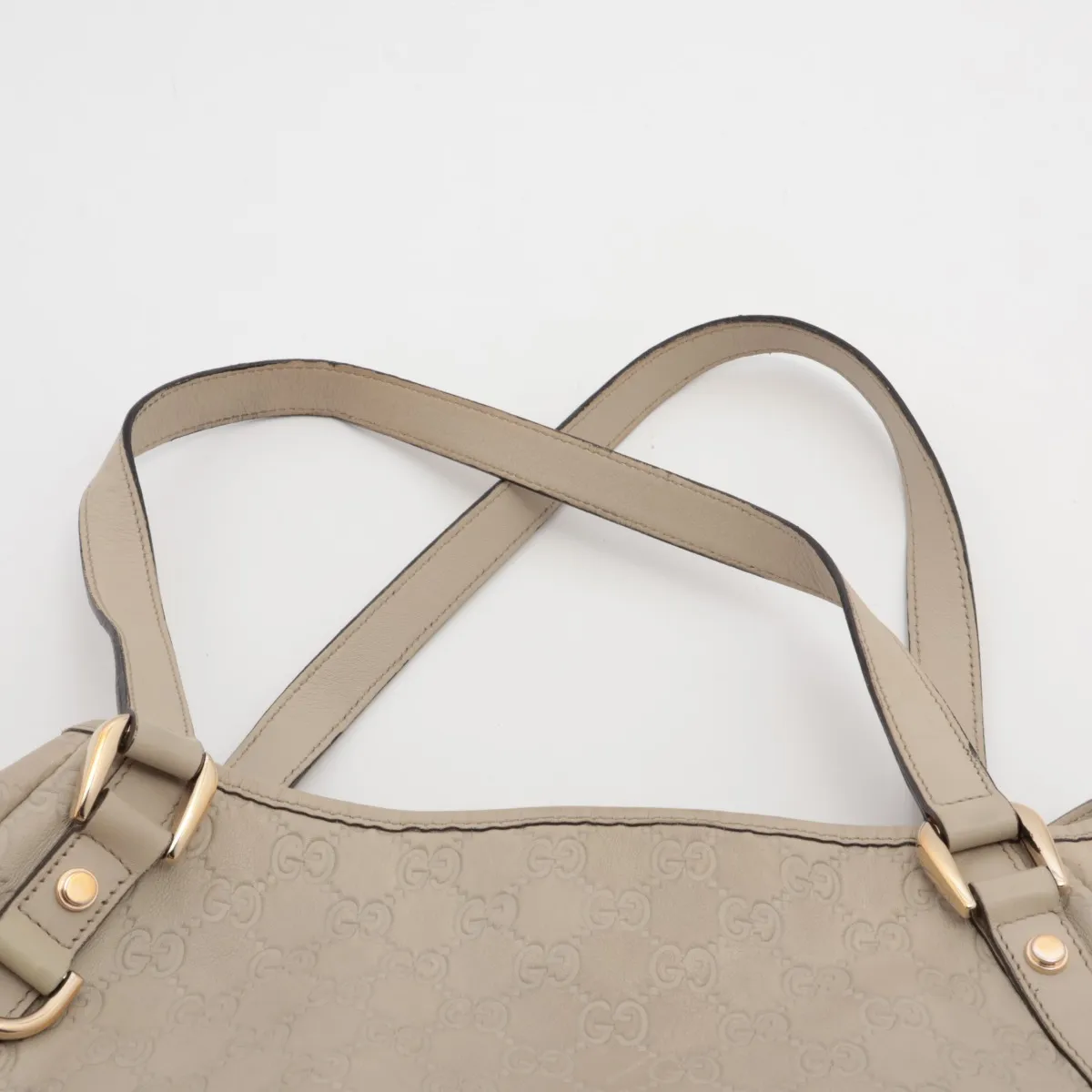 Guccissima 130736 Leather Tote Bag White — view 6