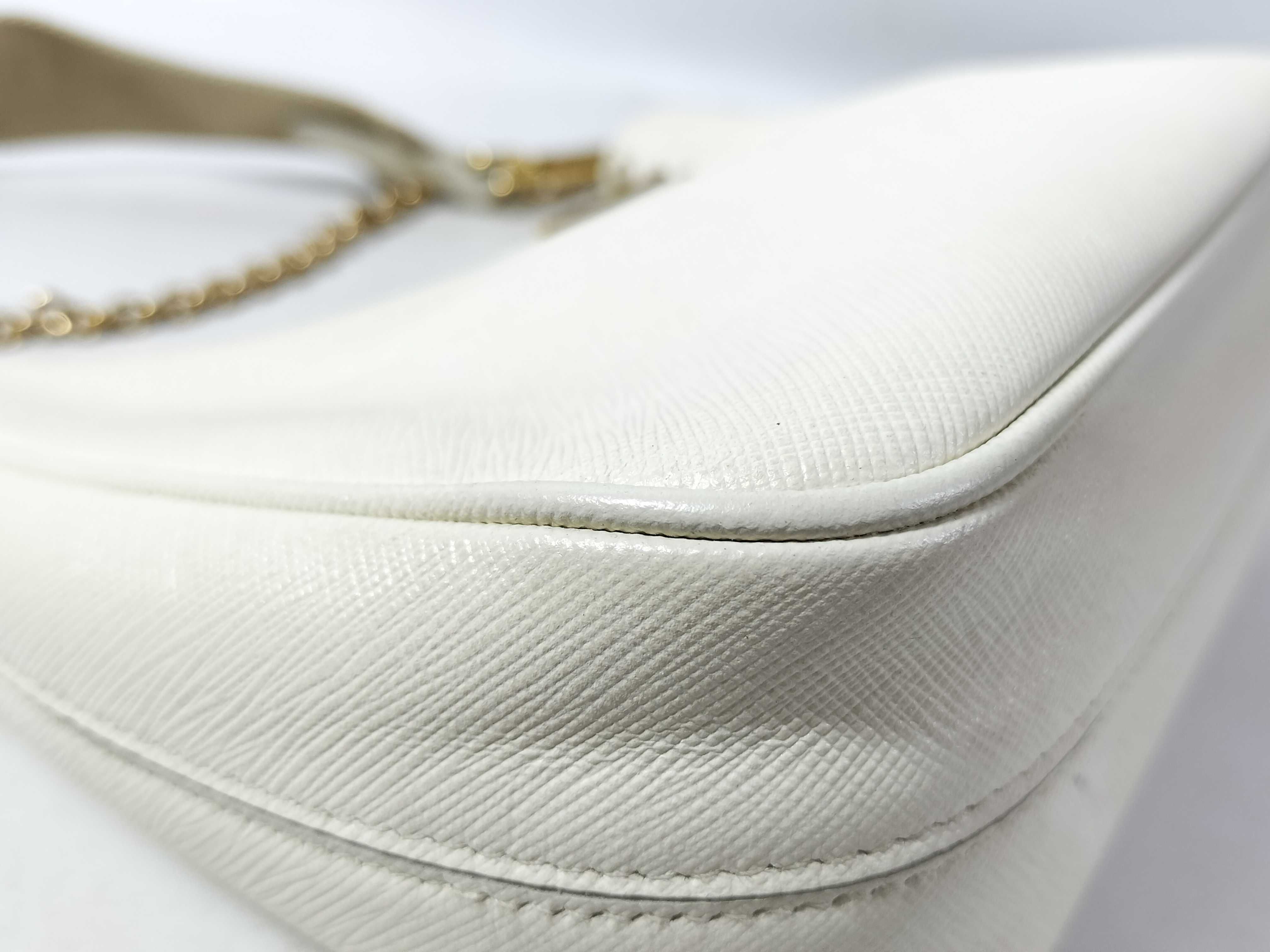 Saffiano White 2-way Shoulder Bag 1BH204 — view 7
