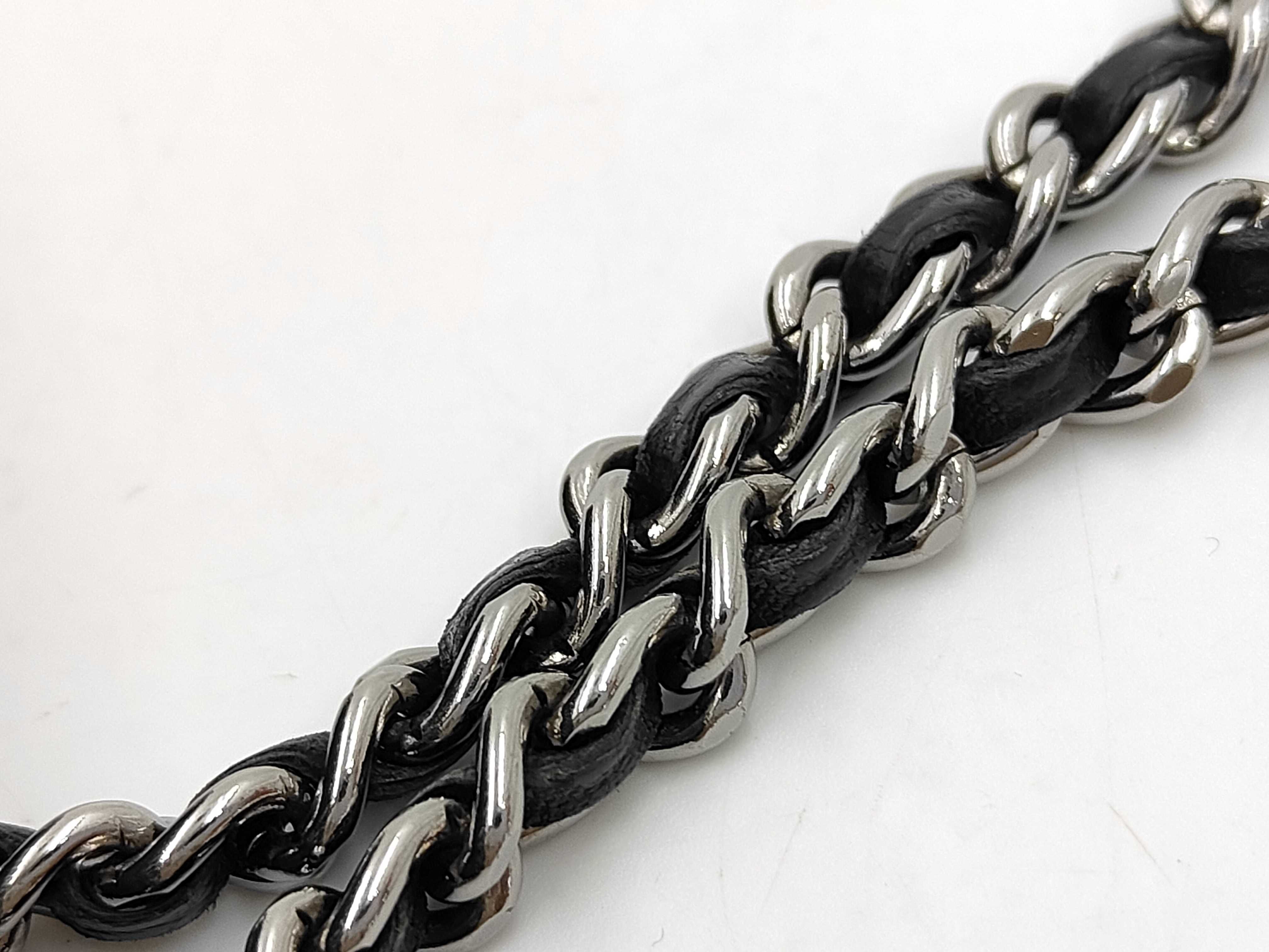 Chain Handbag, Lambskin, Silver, Black Handbag — view 5