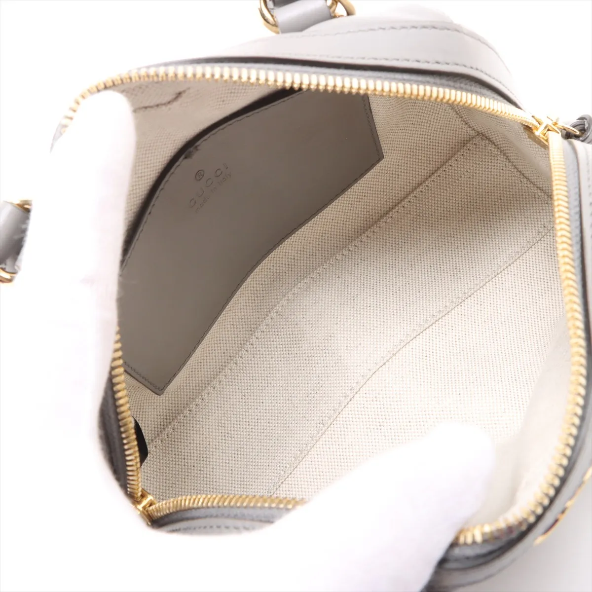 GG Matelassé Leather 2-Way Handbag, Gray, 702251 — view 9