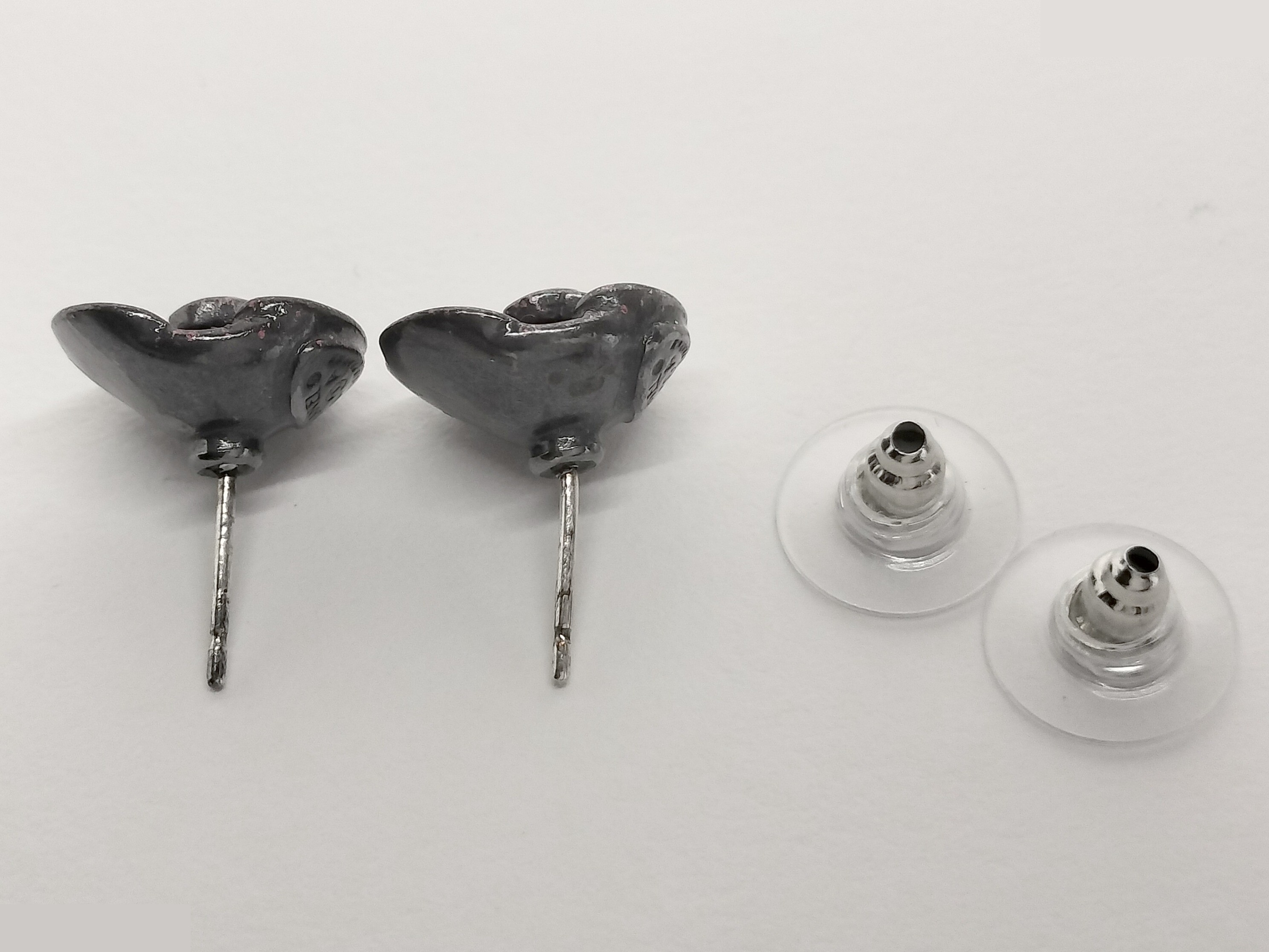 Coco Camellia Black Earrings — view 2