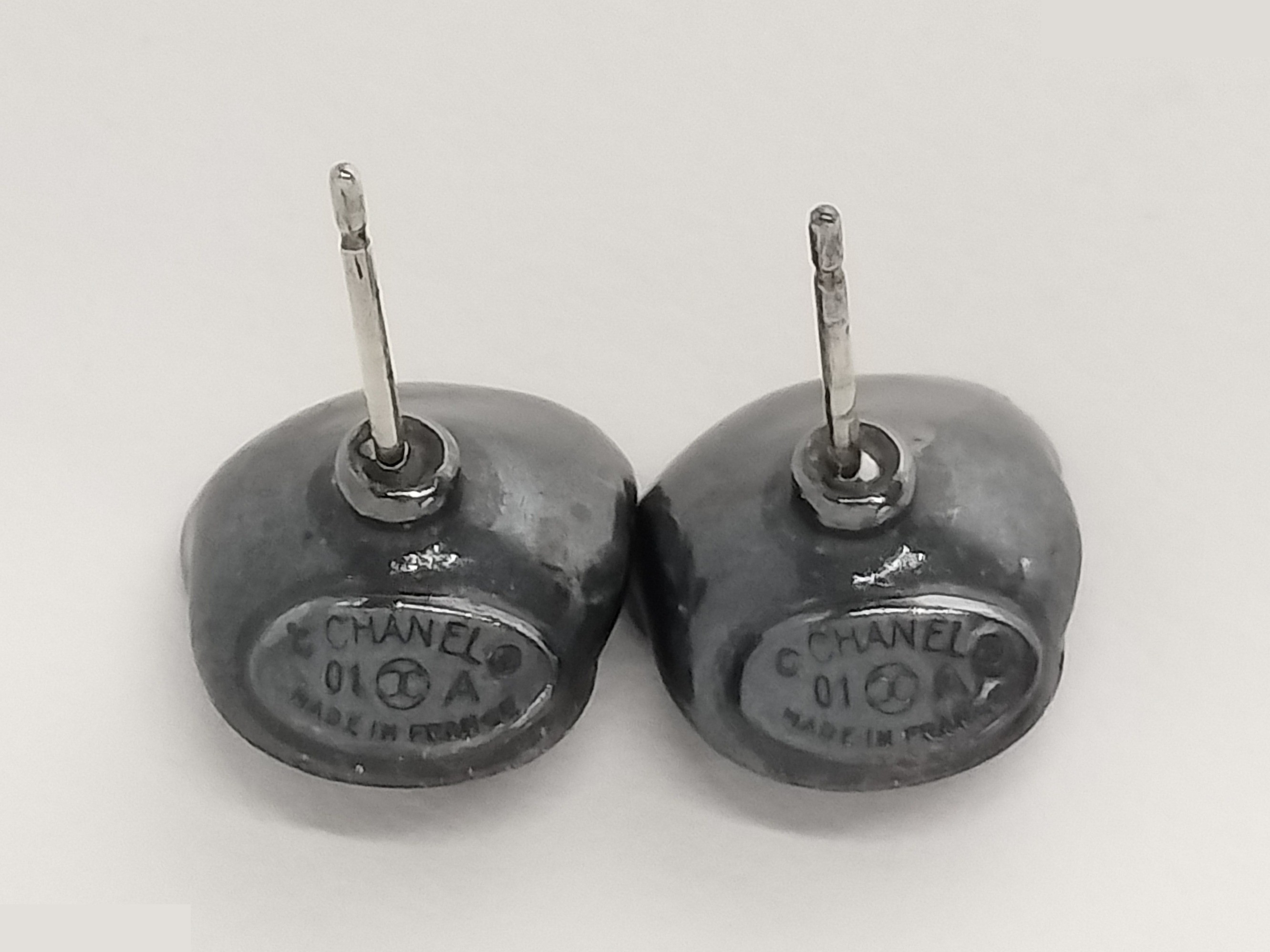 Coco Camellia Black Earrings — view 3