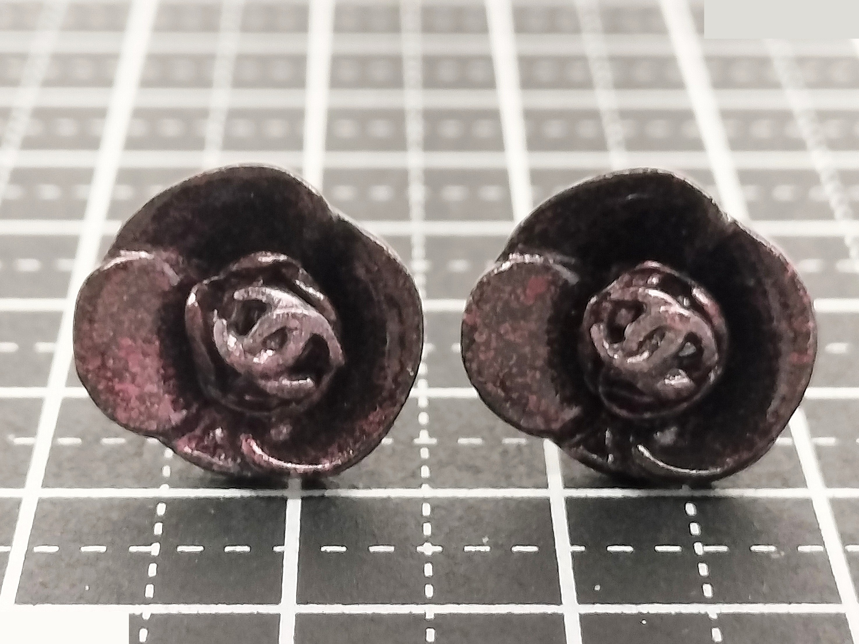 Coco Camellia Black Earrings — view 4