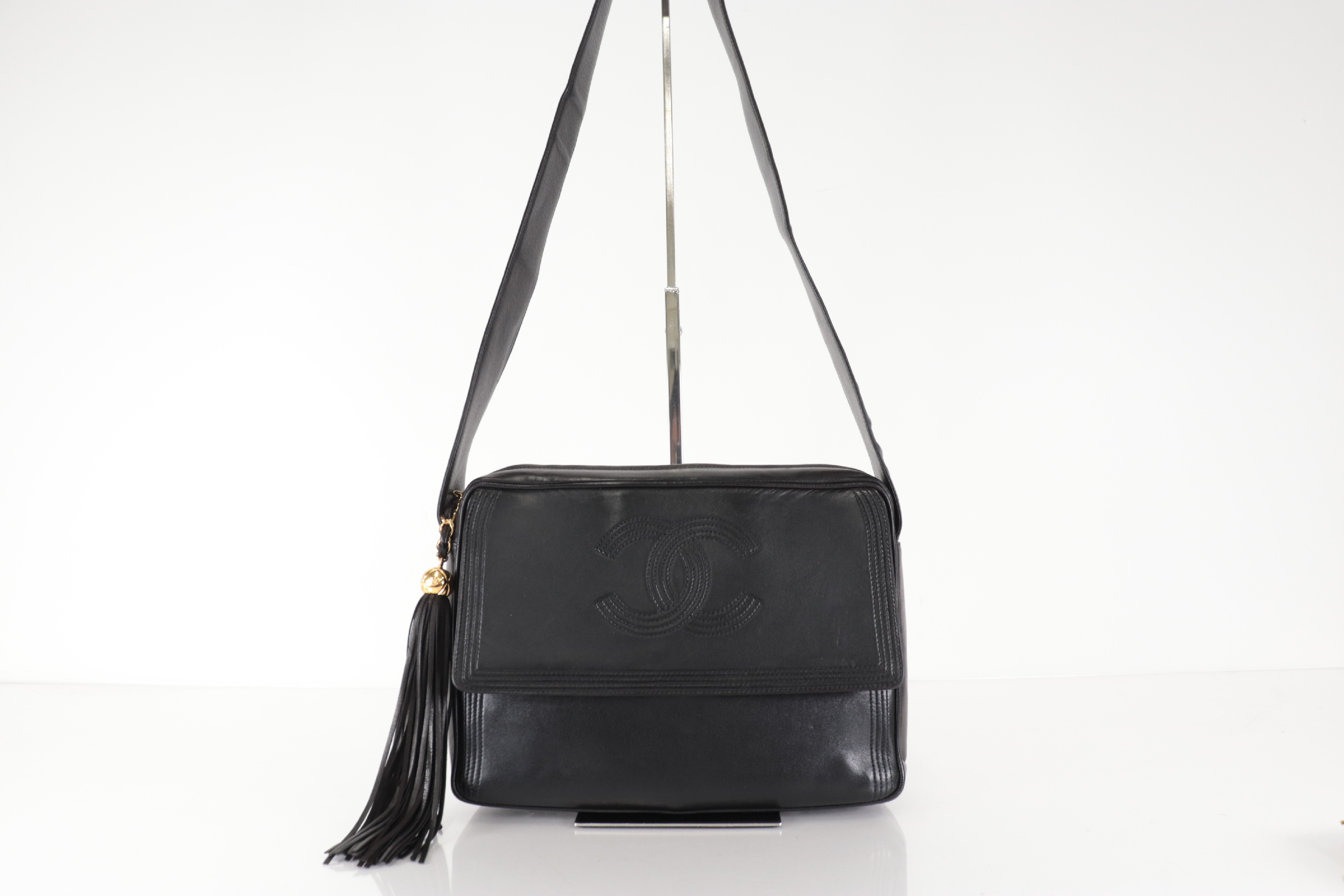 Lambskin Coco Mark Fringe Chain Shoulder Bag (Series 3)