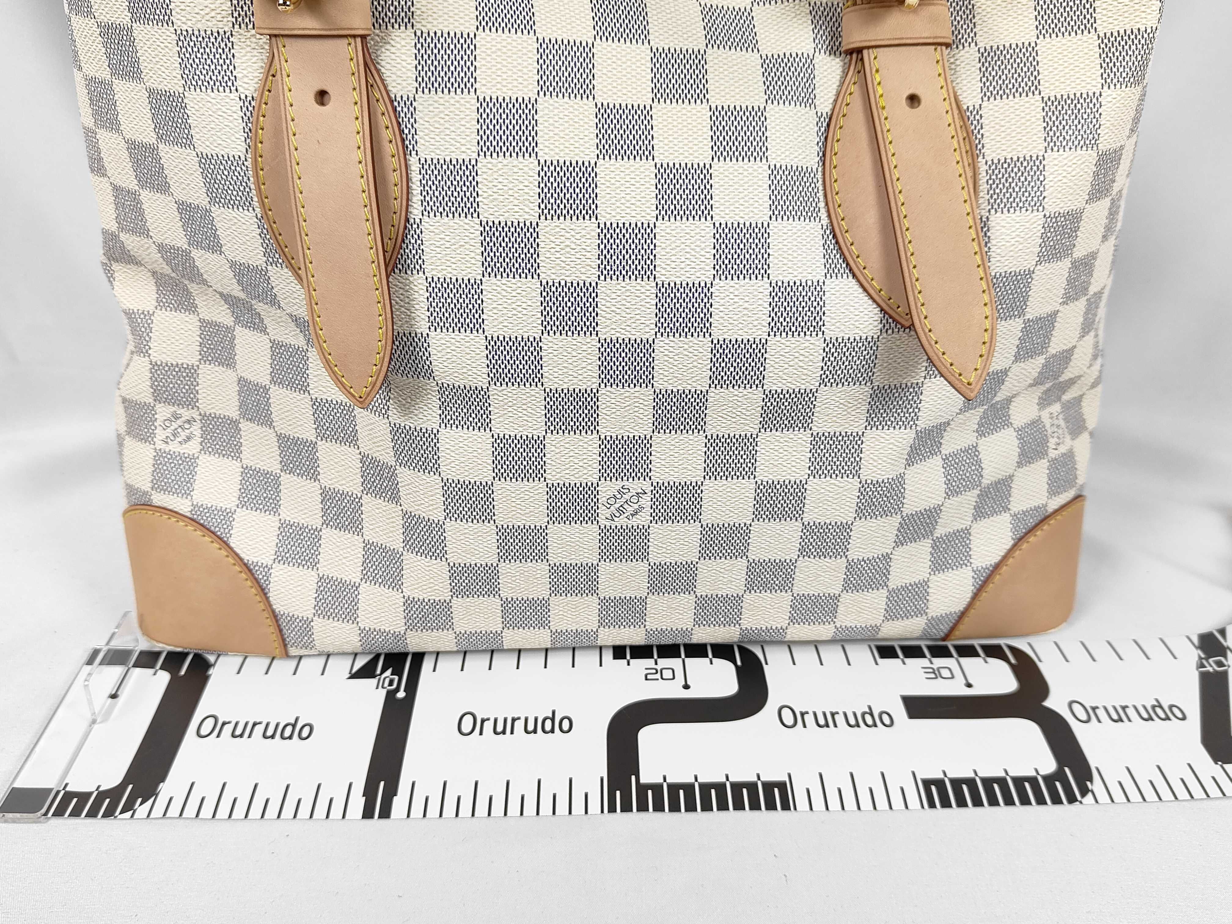 Damier Azur Coated Canvas x Leather Tote Bag Handbag — view 2