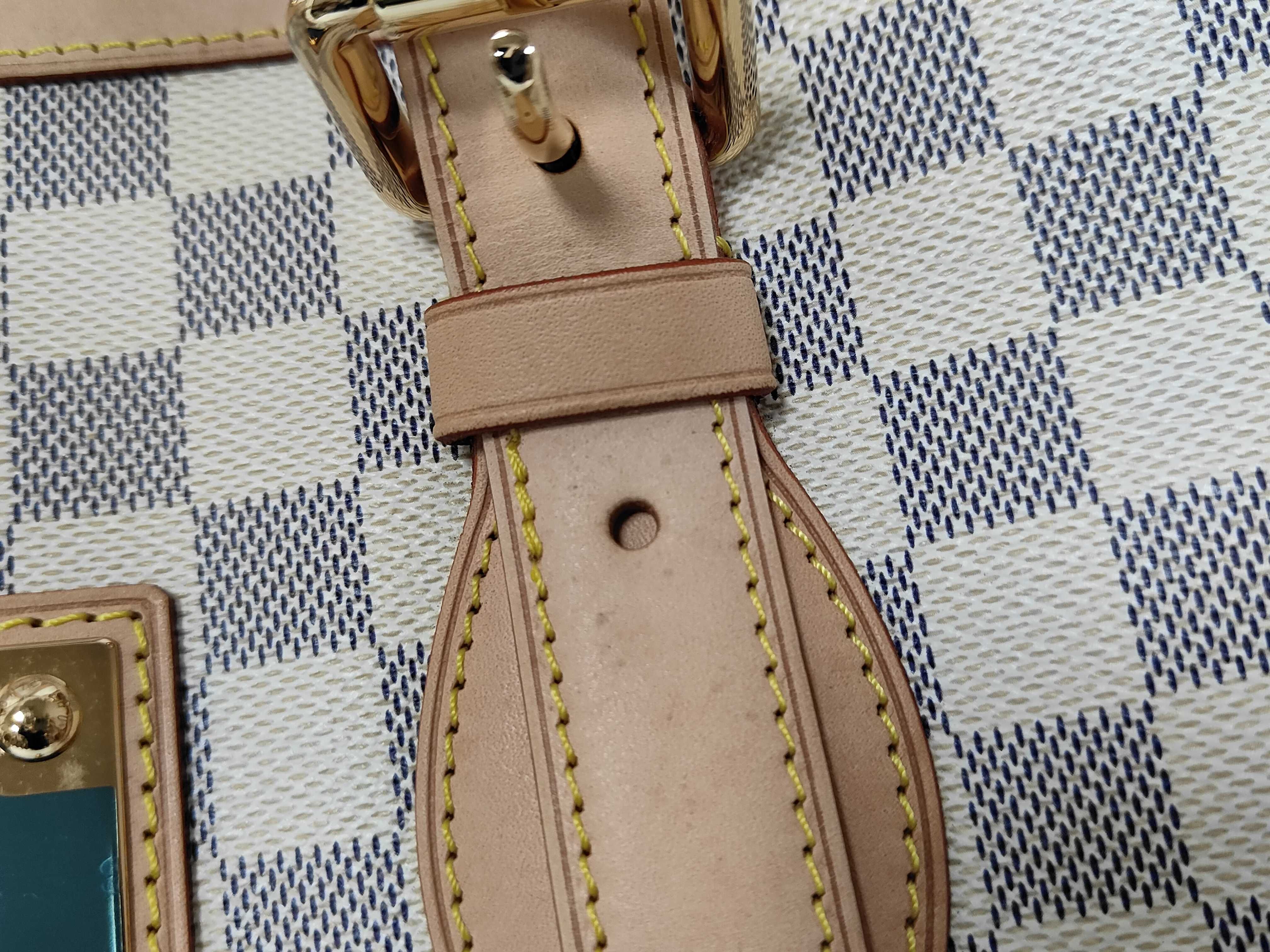 Damier Azur Coated Canvas x Leather Tote Bag Handbag — view 14
