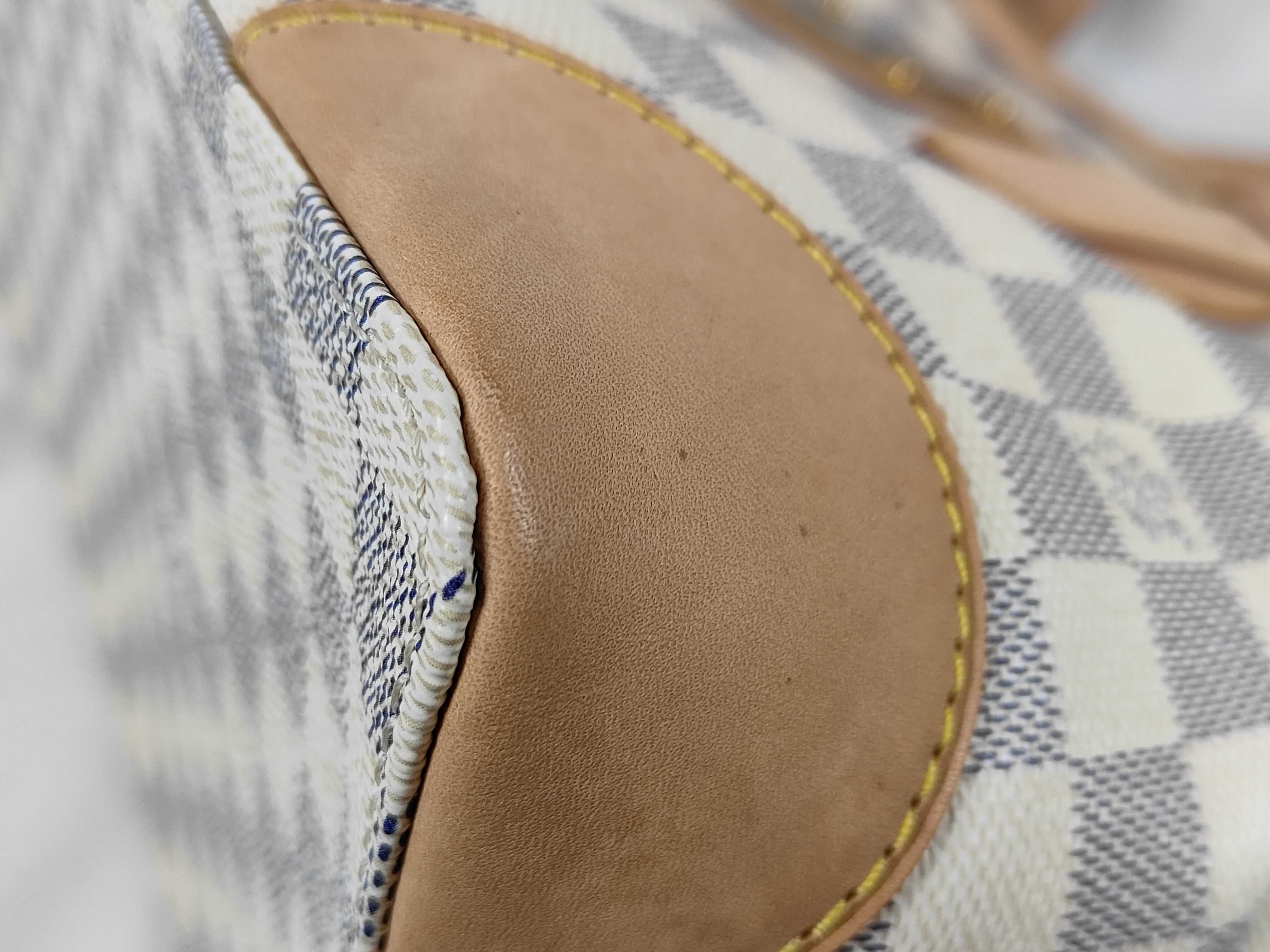 Damier Azur Coated Canvas x Leather Tote Bag Handbag — view 6