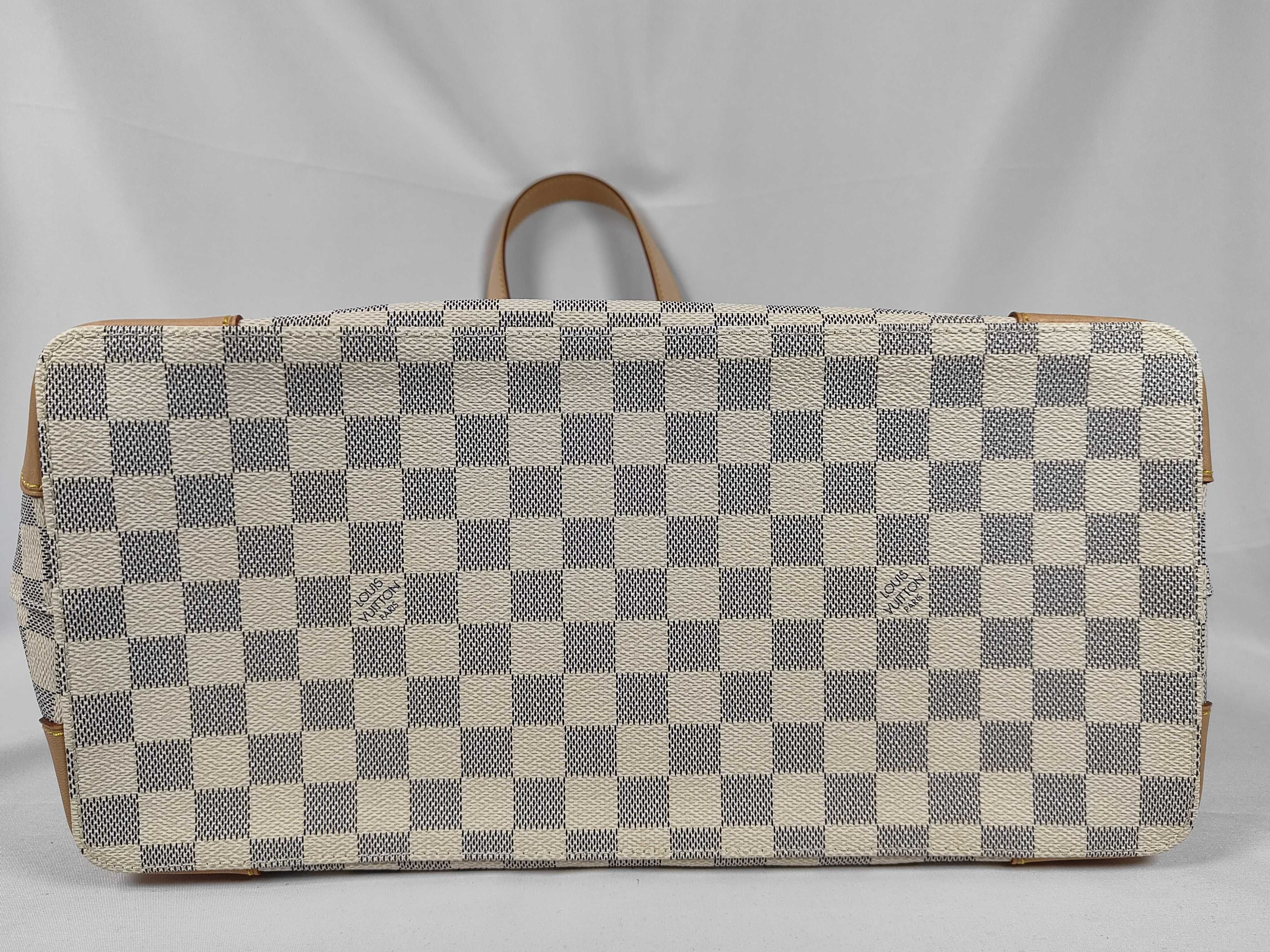 Damier Azur Coated Canvas x Leather Tote Bag Handbag — view 7