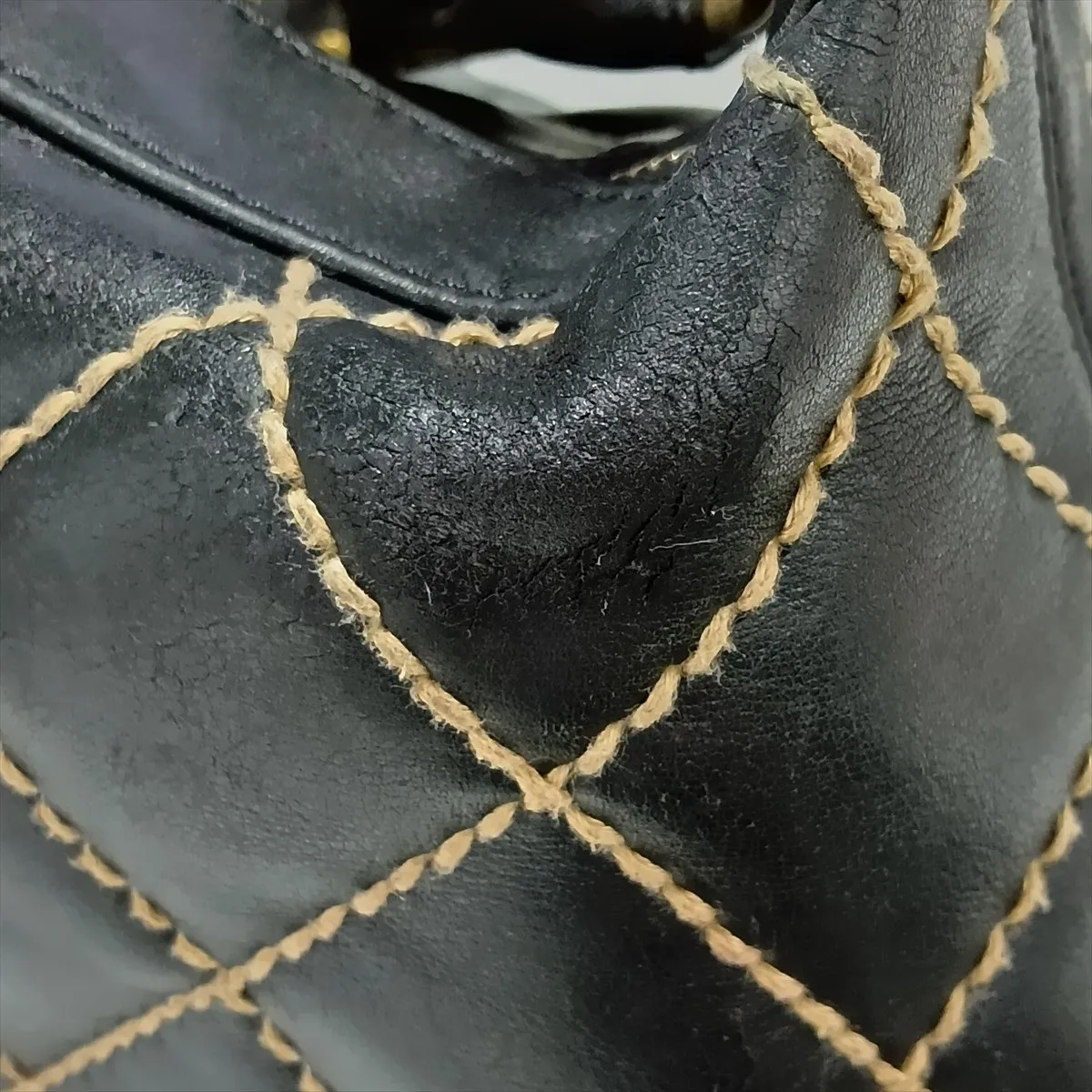 Wild Stitch Leather Shoulder Bag, Black with Gold Hardware, 8046895, Series 8 — view 11