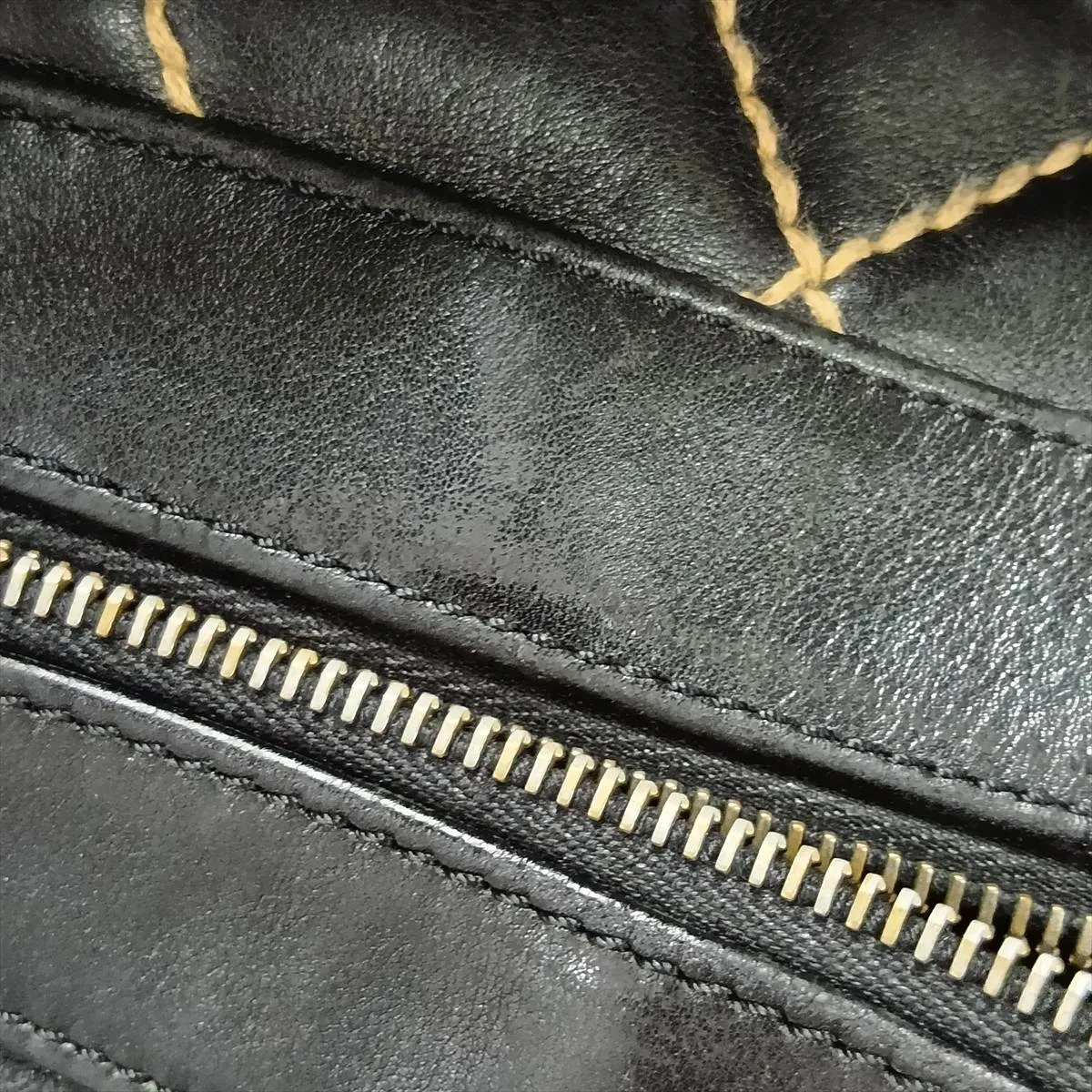 Wild Stitch Leather Shoulder Bag, Black with Gold Hardware, 8046895, Series 8 — view 12