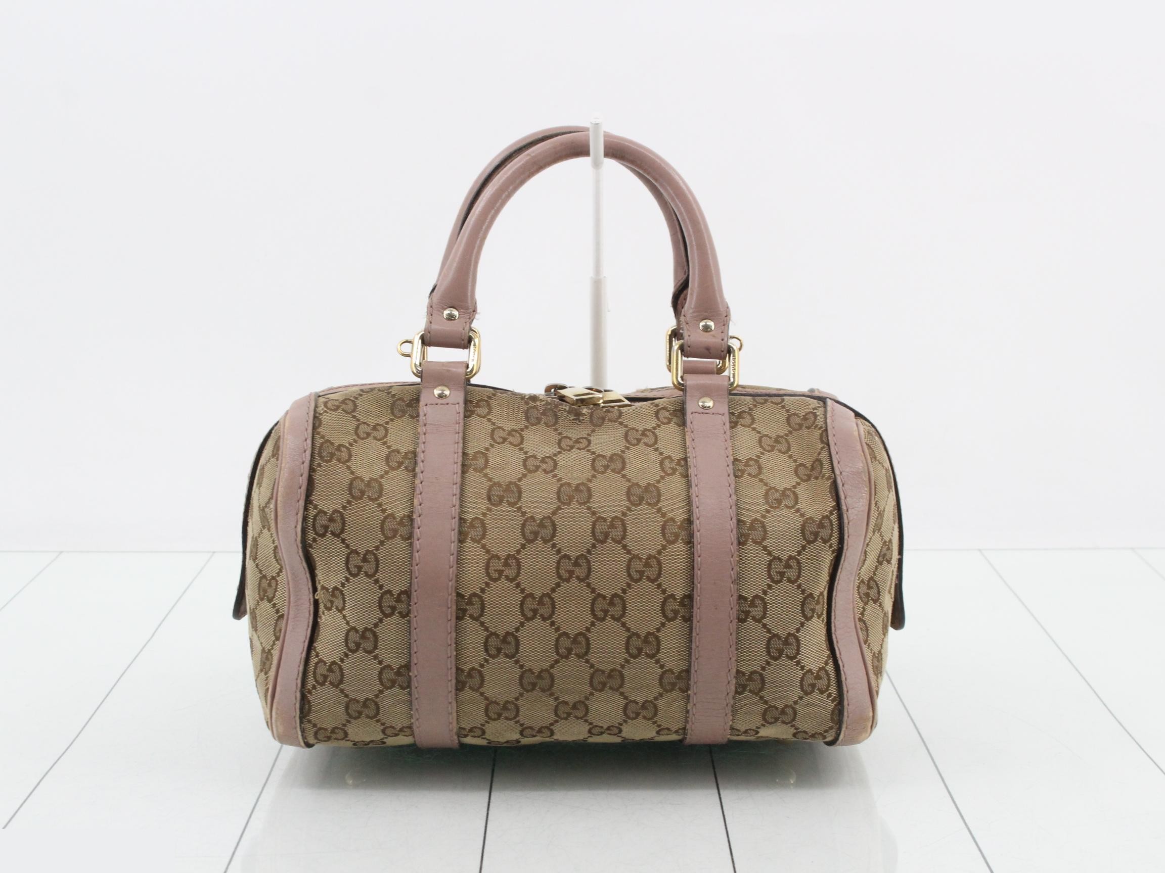 GG Canvas 2-Way Leather Mini Boston Bag — view 2