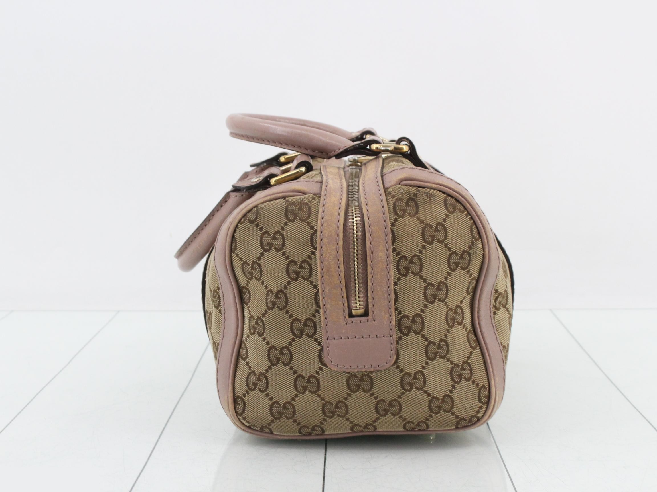 GG Canvas 2-Way Leather Mini Boston Bag — view 3