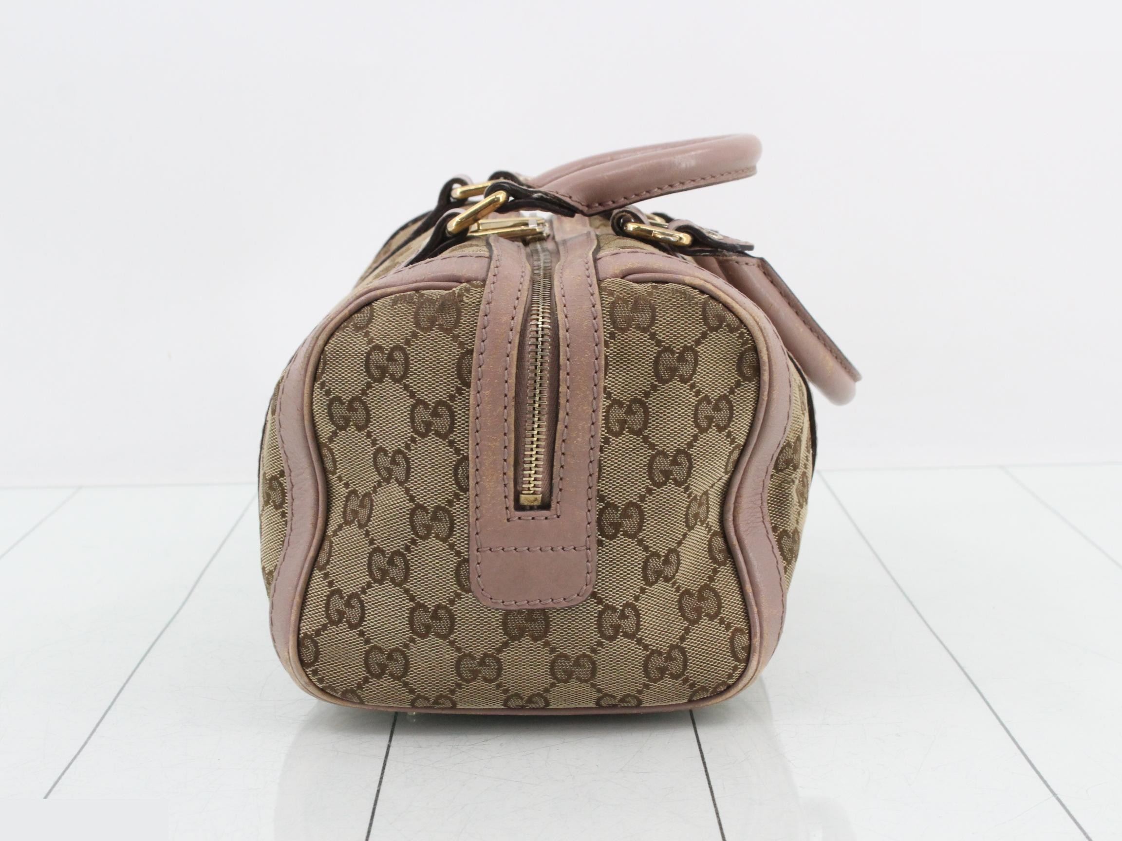 GG Canvas 2-Way Leather Mini Boston Bag — view 4