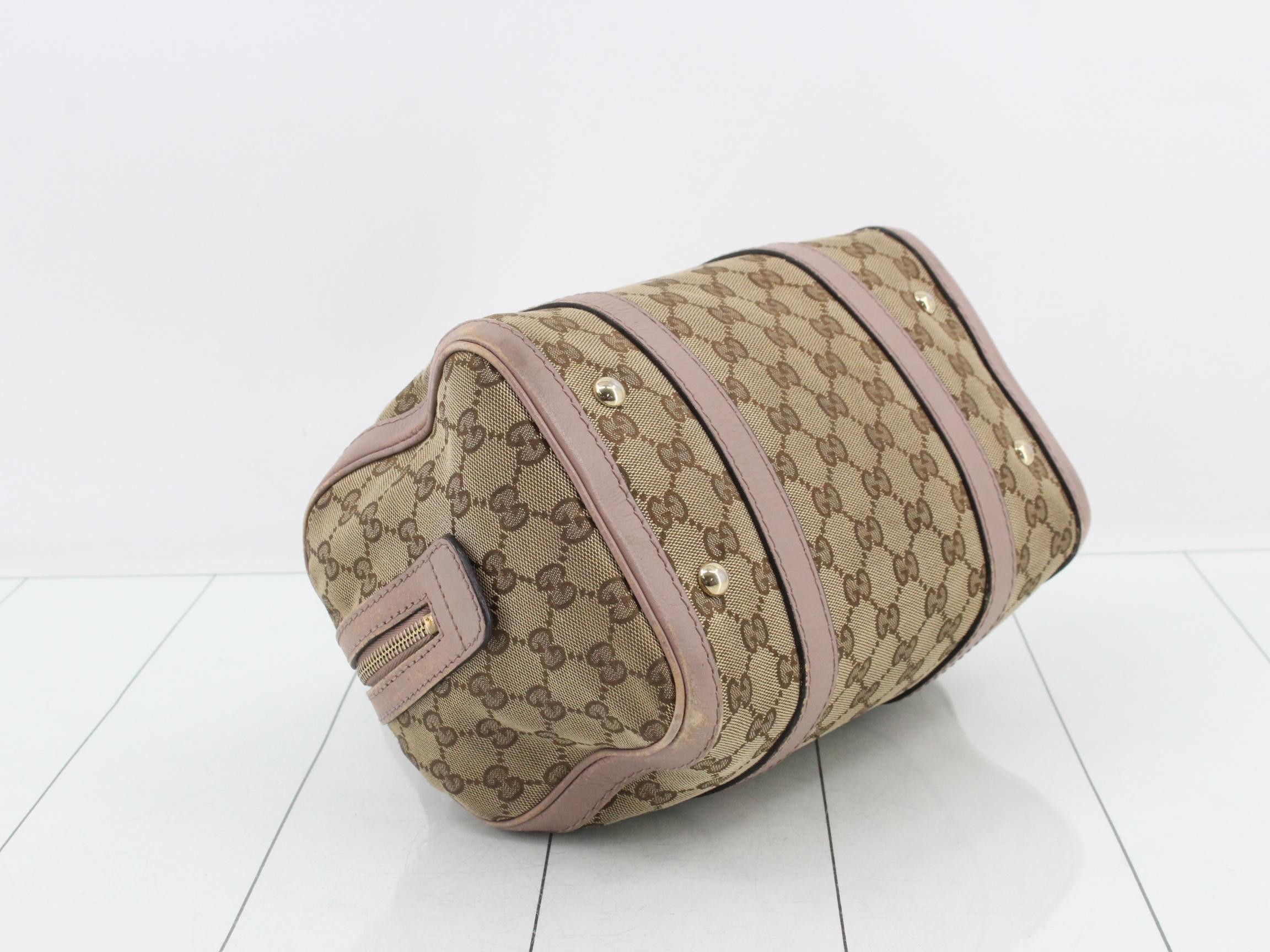 GG Canvas 2-Way Leather Mini Boston Bag — view 5