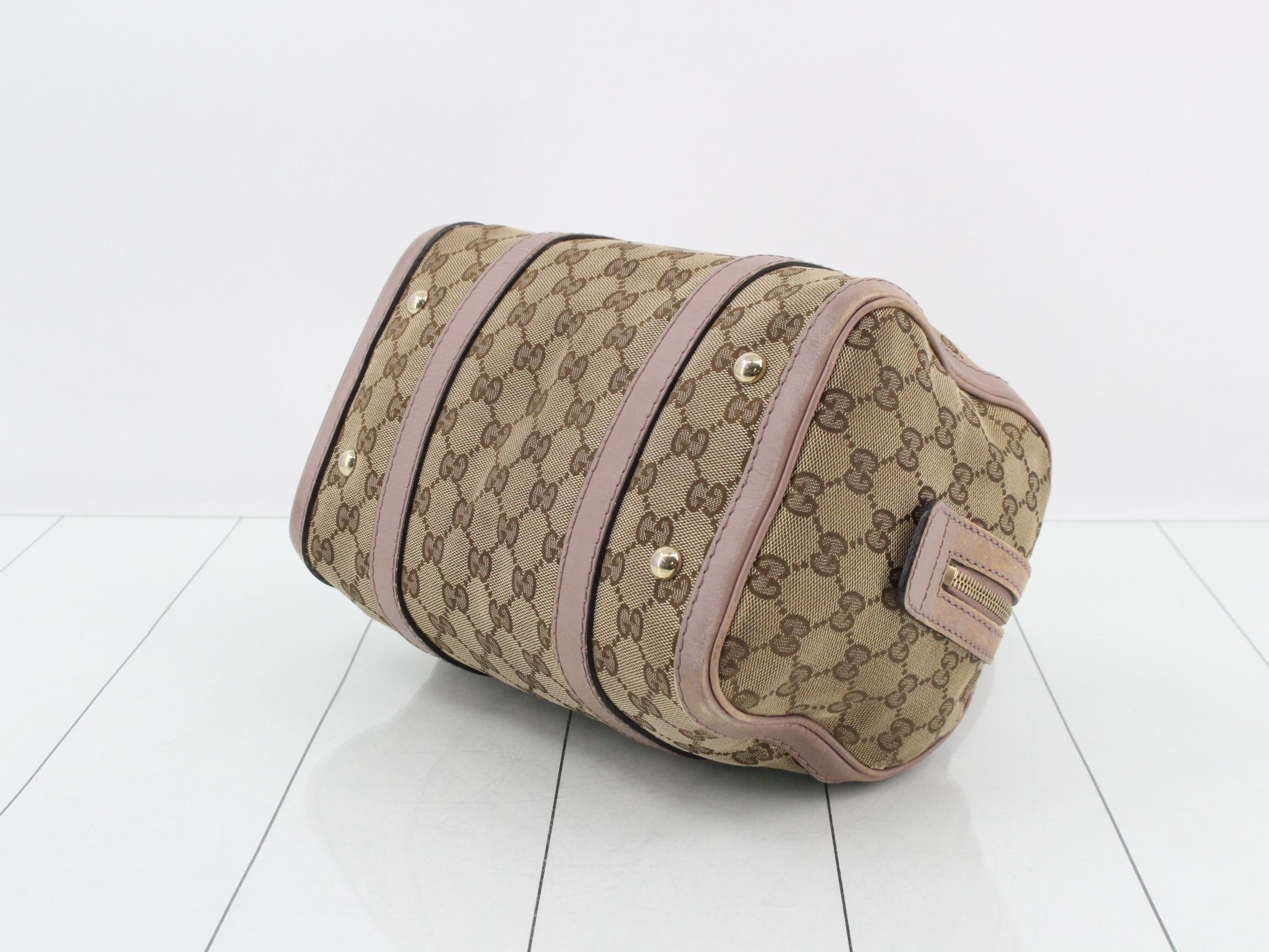 GG Canvas 2-Way Leather Mini Boston Bag — view 6