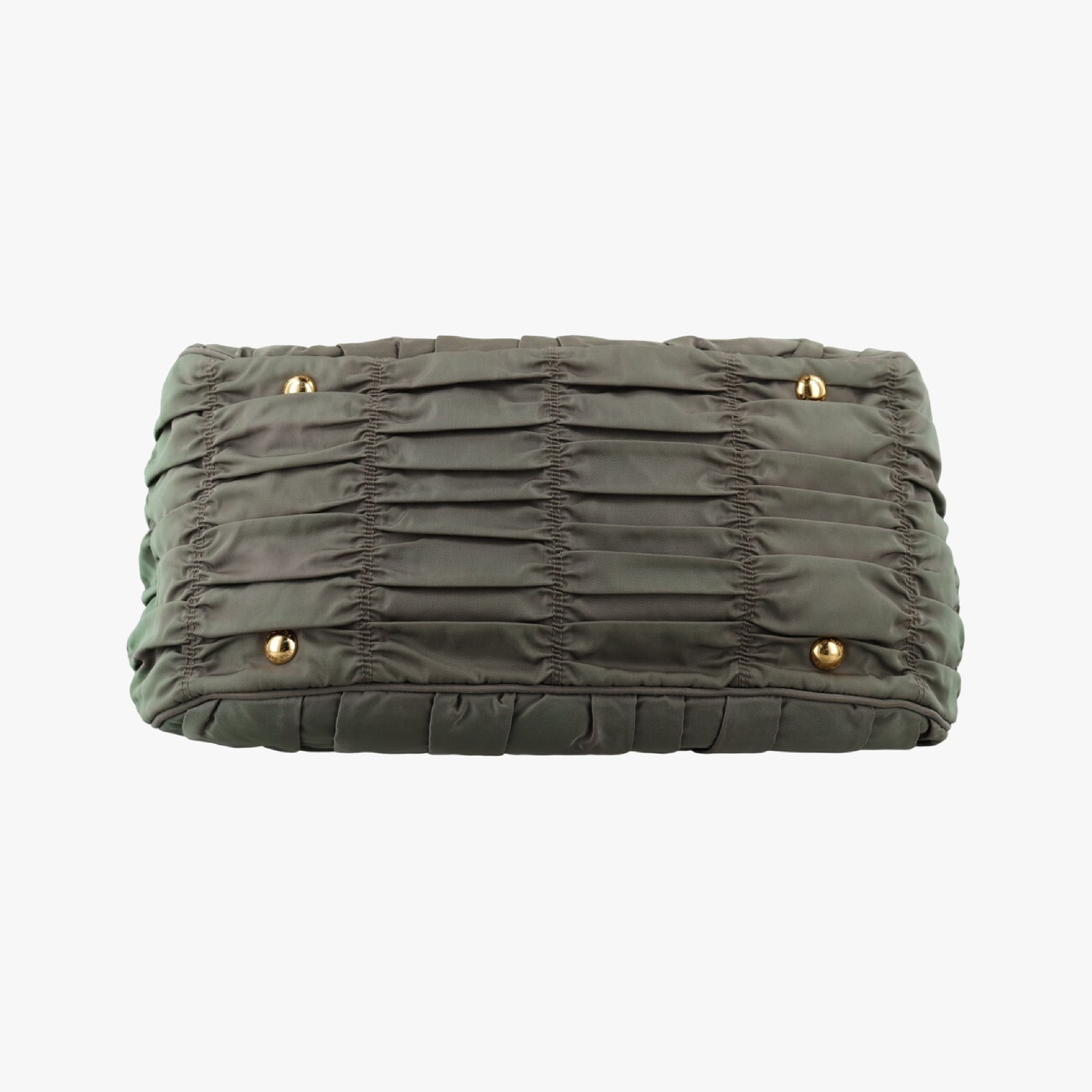 Gathered Green Nylon Shoulder Bag BN1935 31/B — view 3