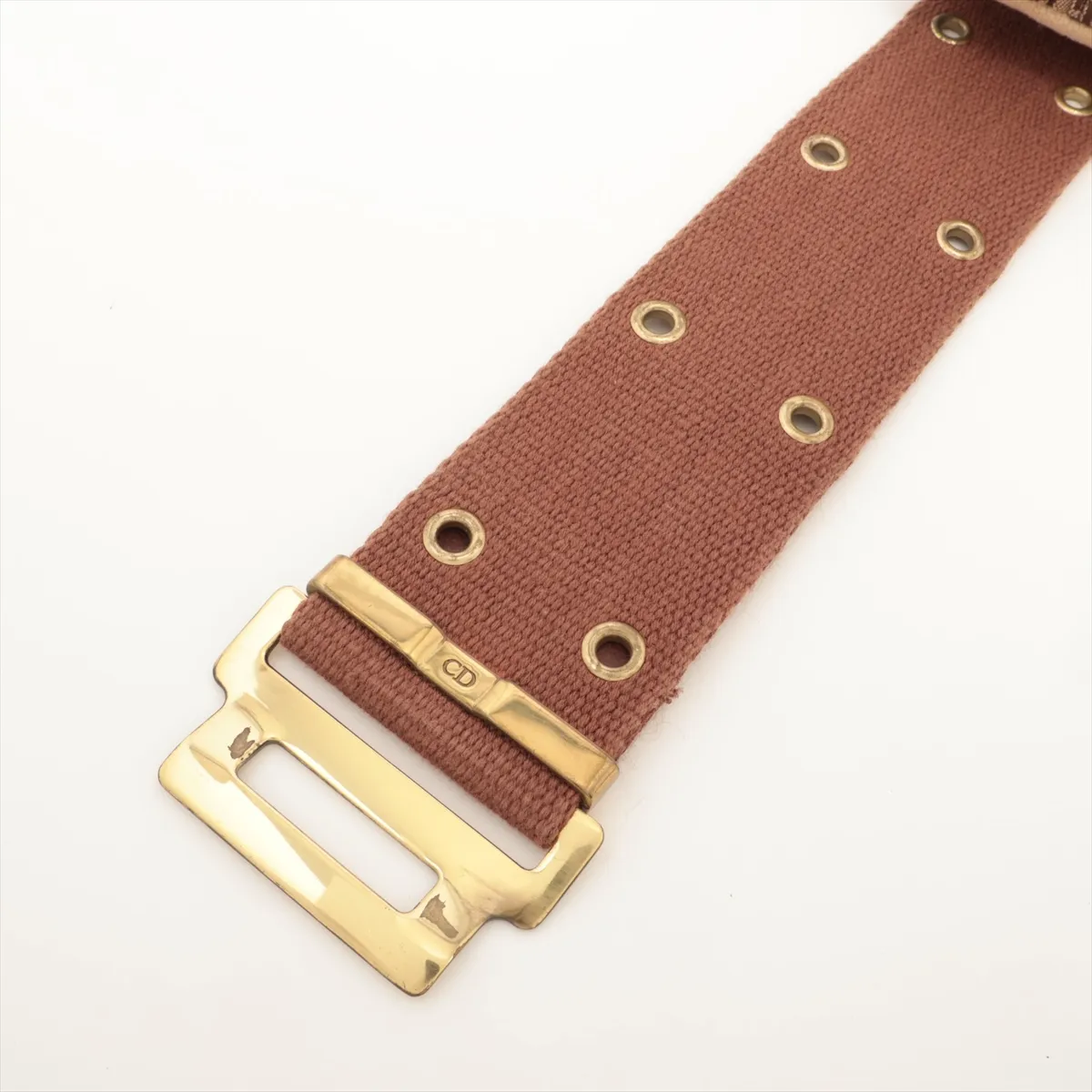Trotter waist pouch, canvas and leather, brown and beige. Shows signs of wear, — view 3