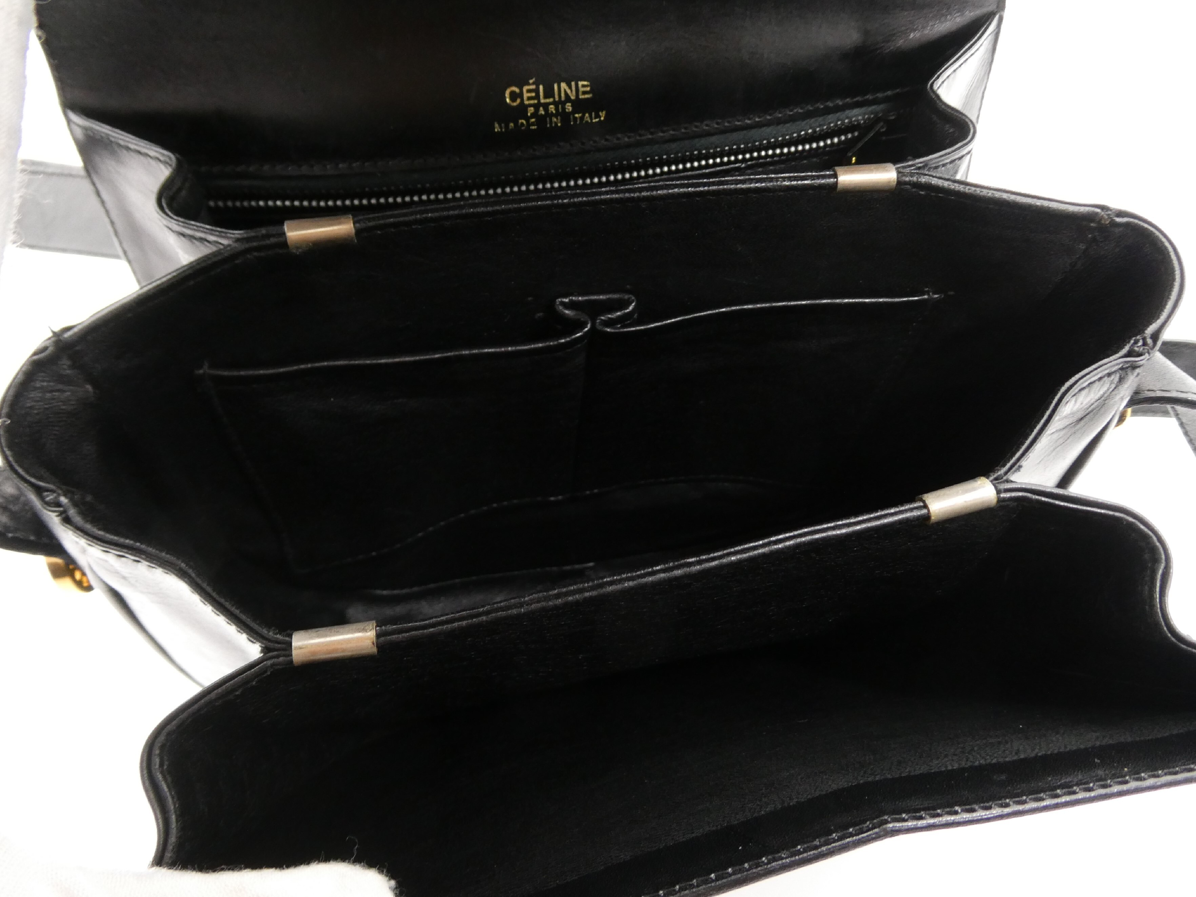 leather shoulder bag with carriage hardware — view 7