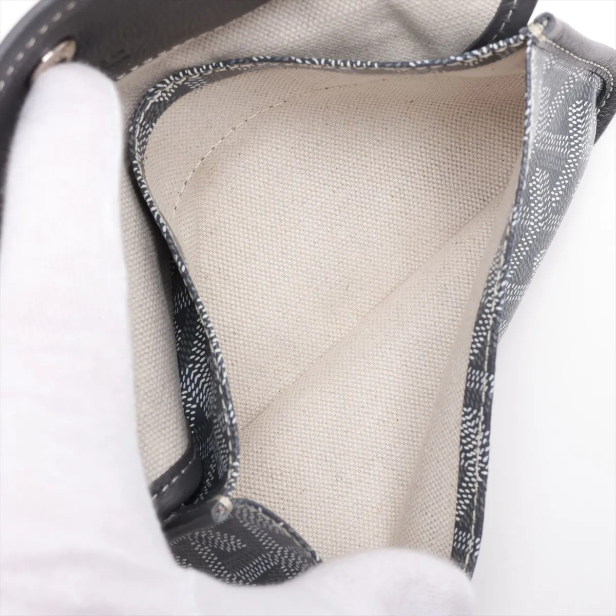 Saint Louis GM PVC x Leather Tote Bag, Gray — view 8
