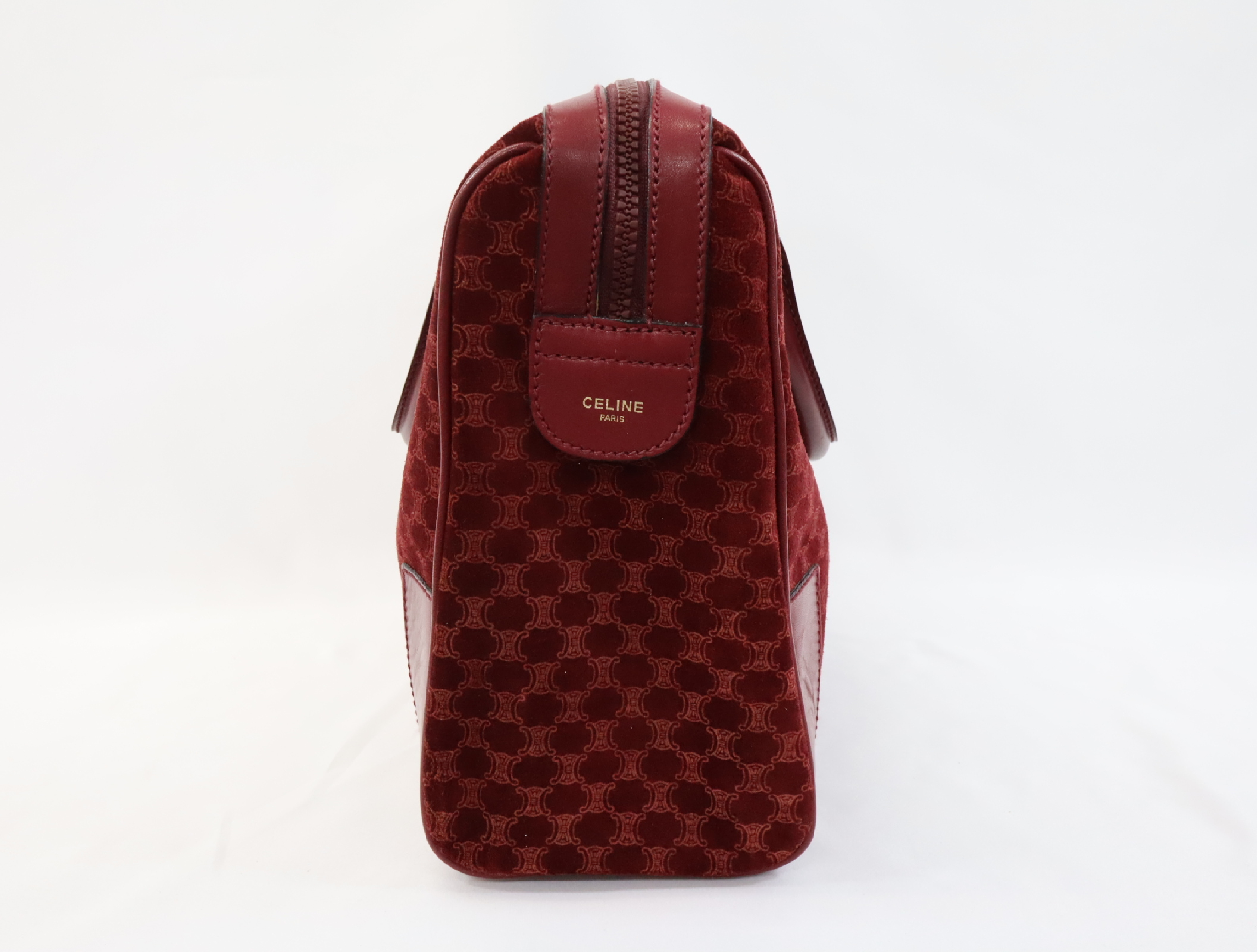 Vintage Handbag, Macadam Pattern, Suede Leather Handbag — view 3
