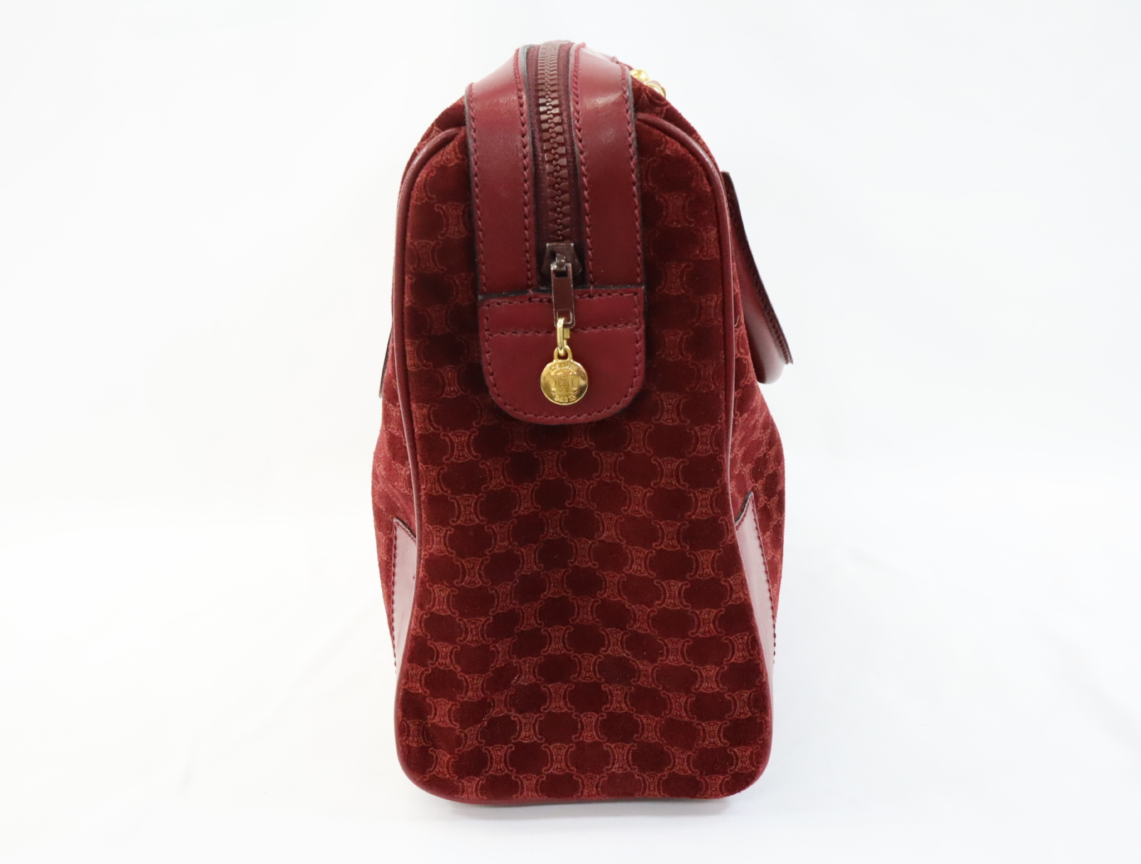 Vintage Handbag, Macadam Pattern, Suede Leather Handbag — view 4