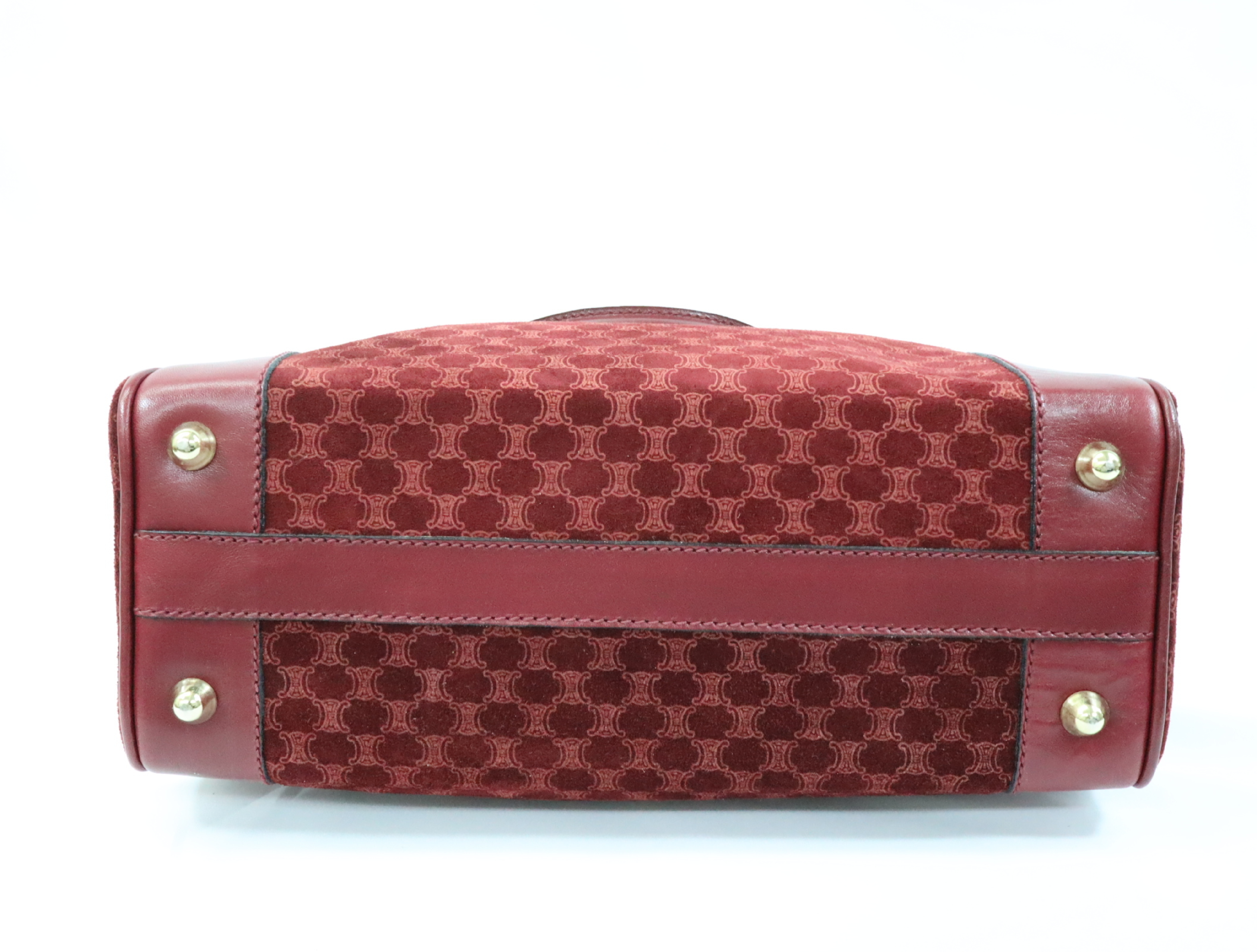 Vintage Handbag, Macadam Pattern, Suede Leather Handbag — view 5