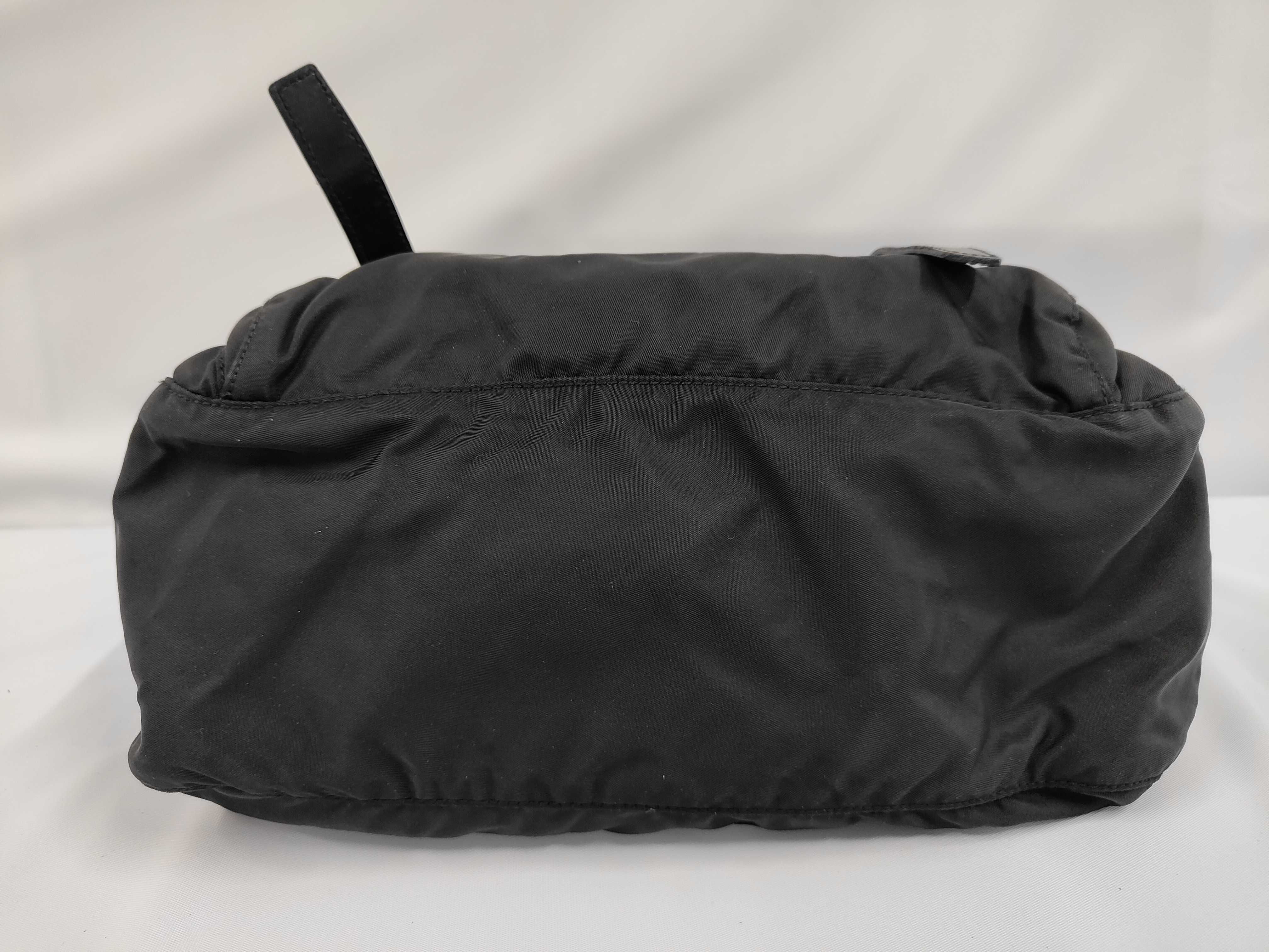 Triangle Logo Double Belt Tessuto Nylon Shoulder Bag — view 3