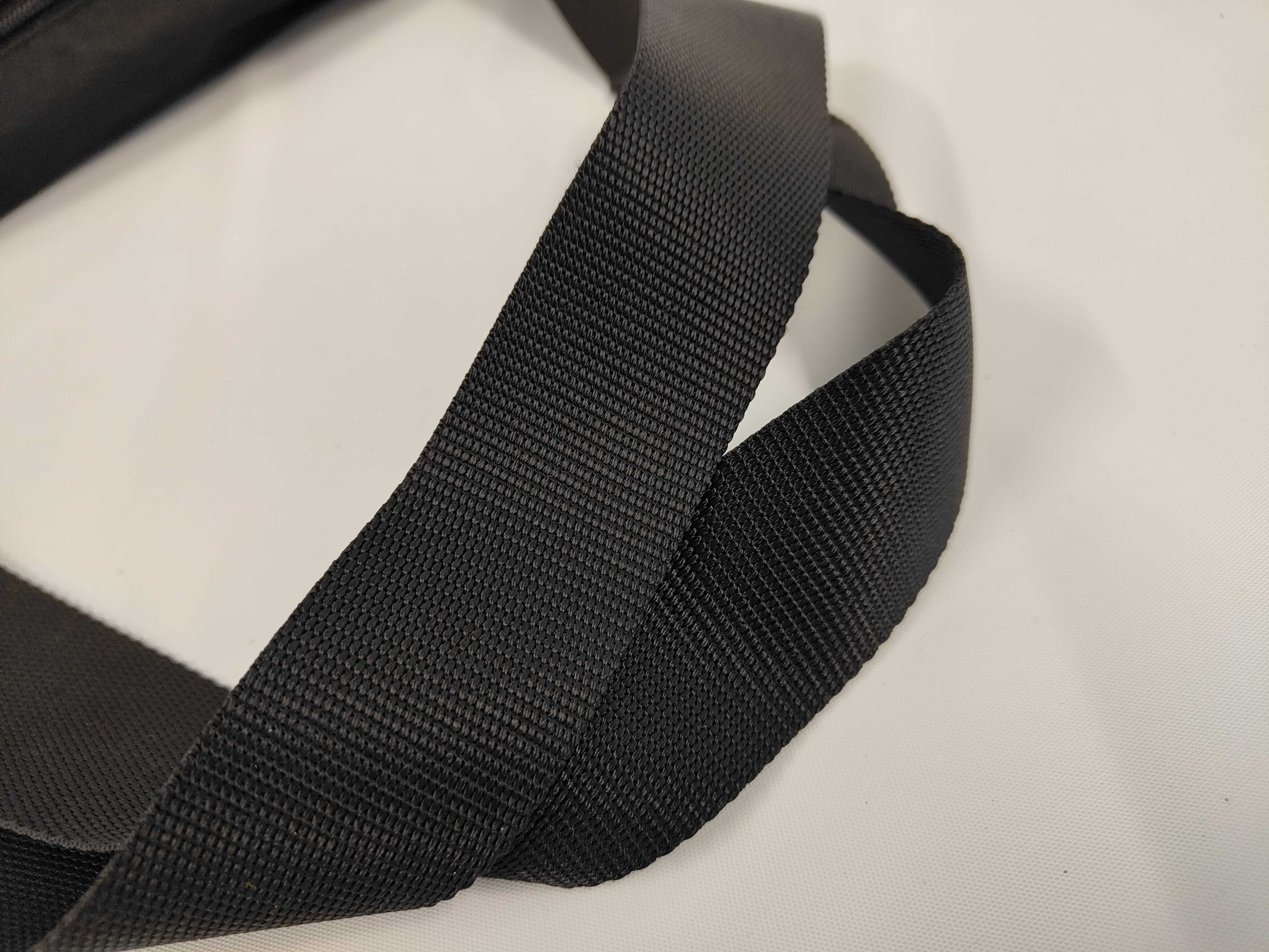 Triangle Logo Double Belt Tessuto Nylon Shoulder Bag — view 5