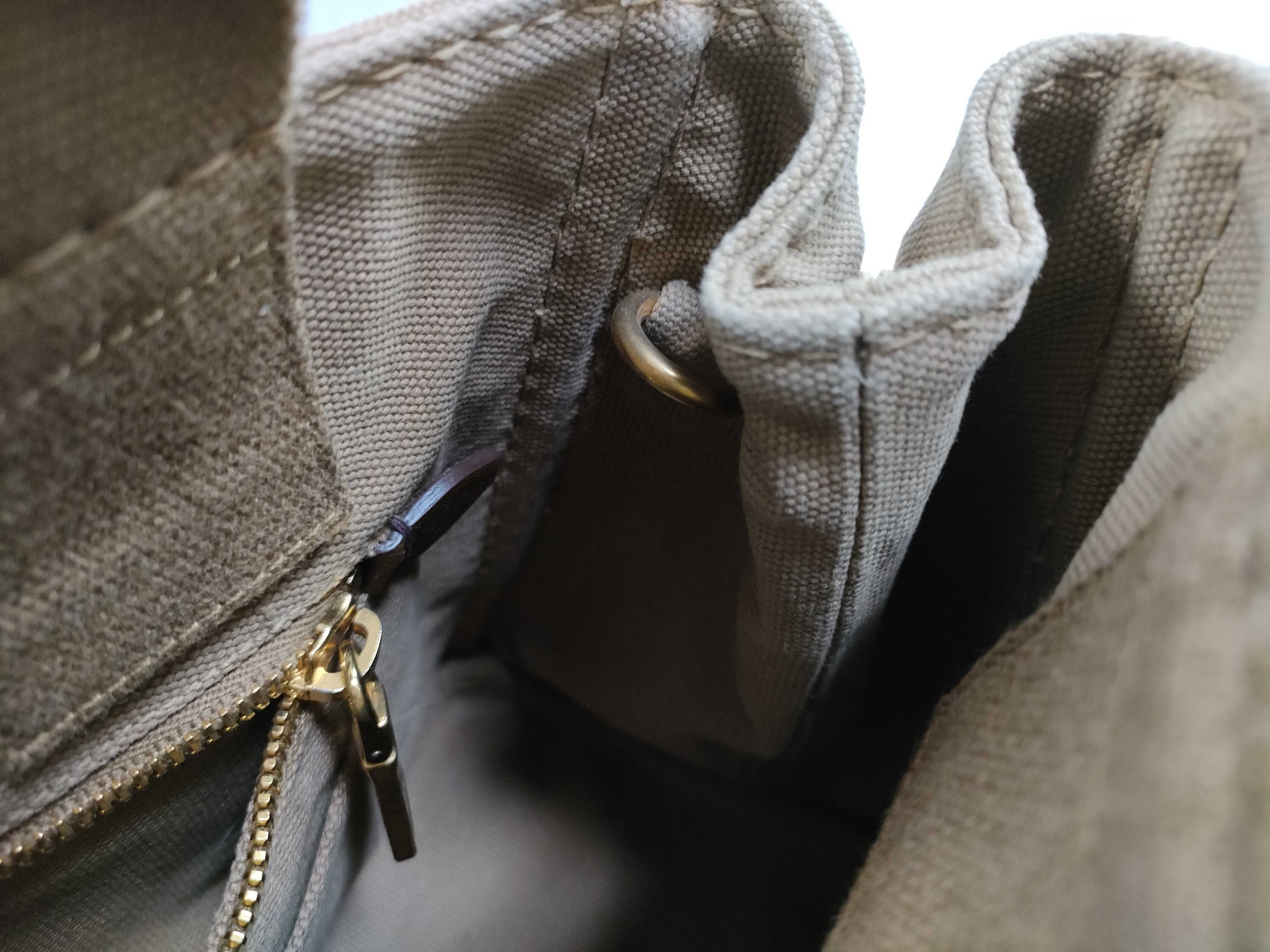Canapa Canvas 2-Way Handbag, Brown, B2439G (Handbag) — view 11