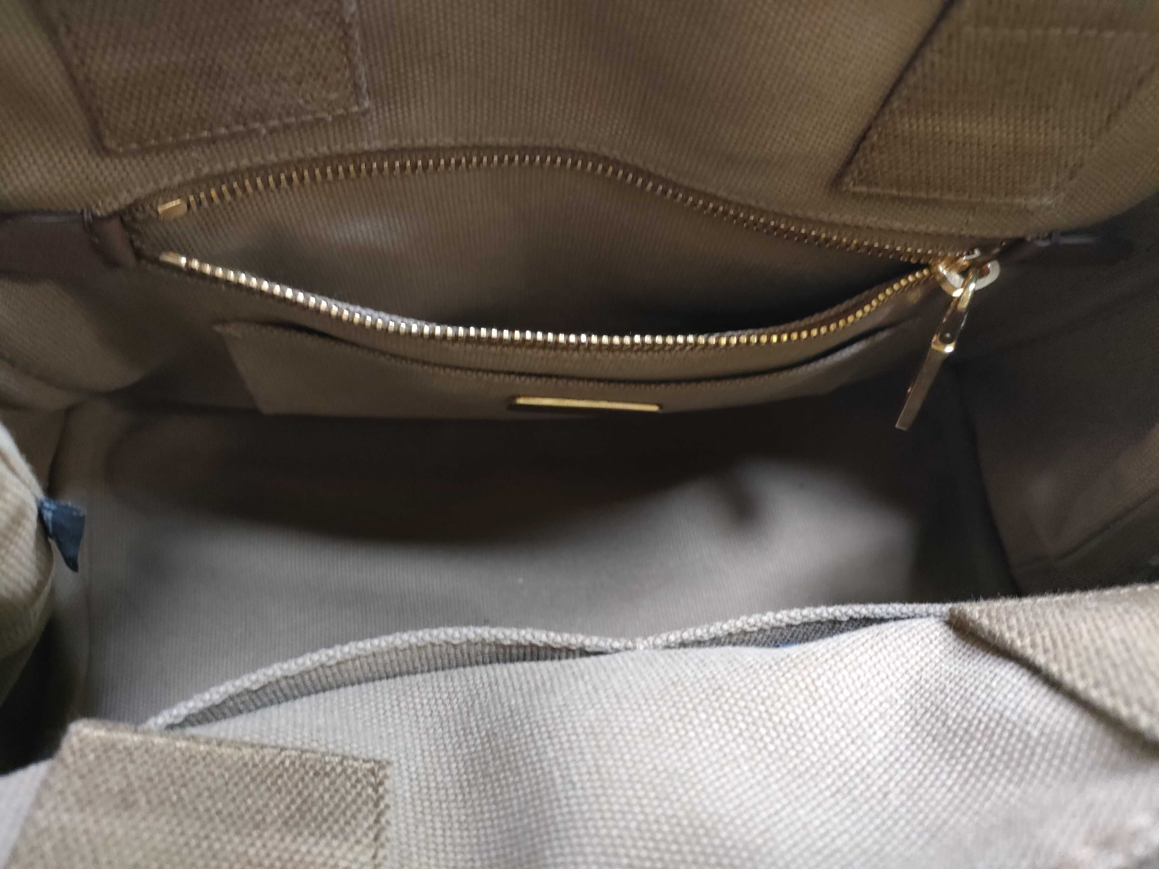 Canapa Canvas 2-Way Handbag, Brown, B2439G (Handbag) — view 8
