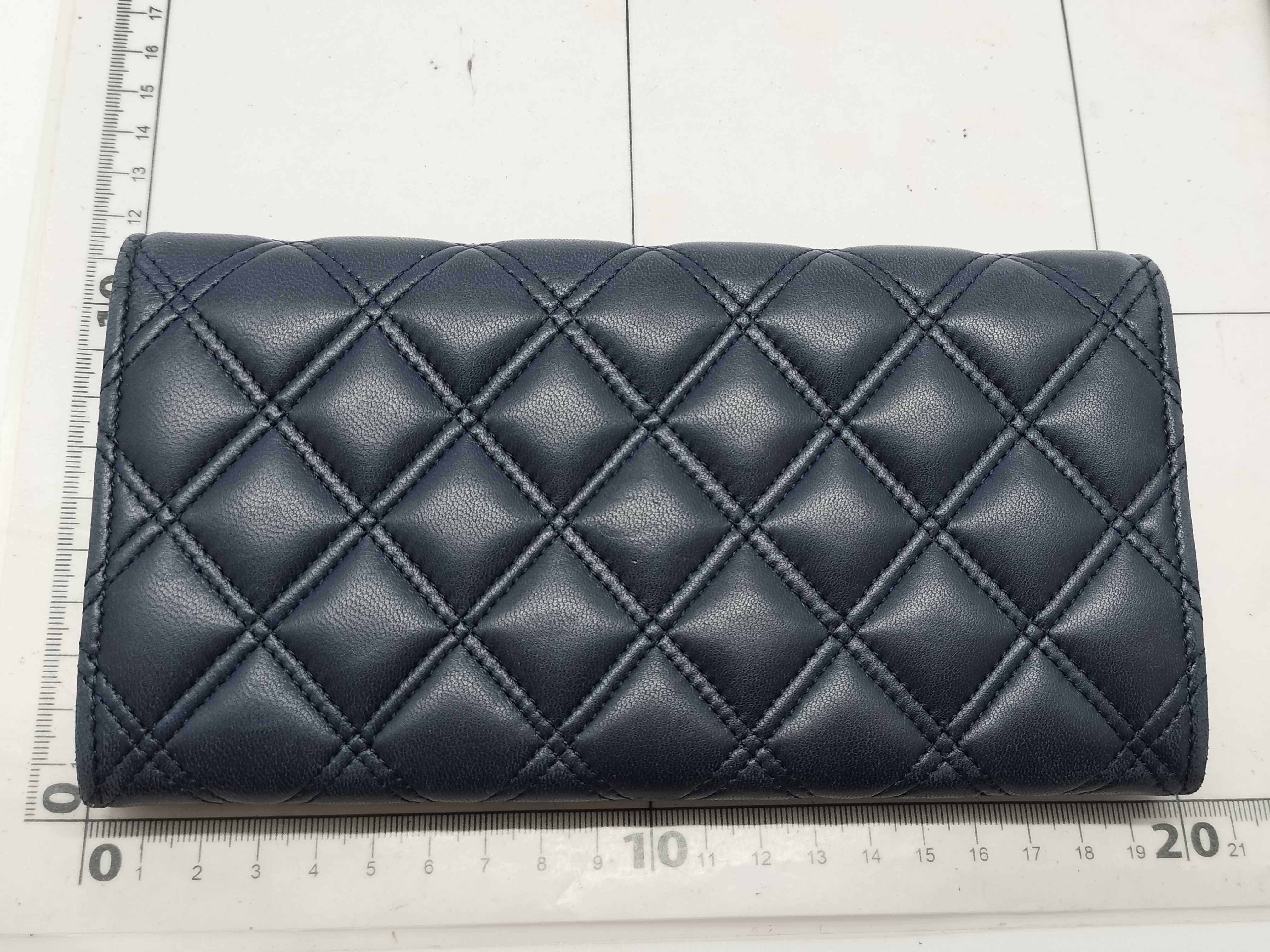 Wild Stitch Long Wallet, Navy — view 2