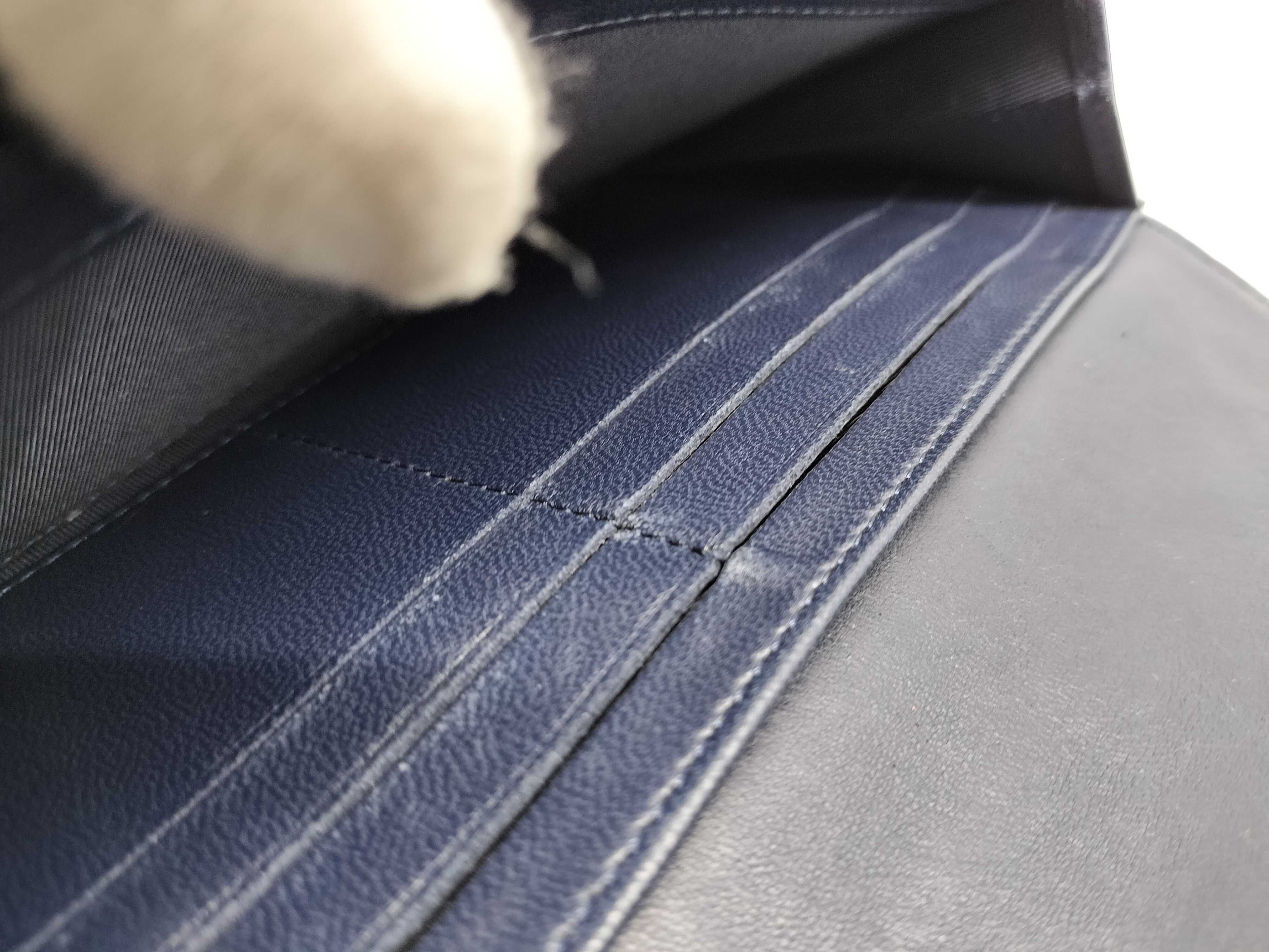 Wild Stitch Long Wallet, Navy — view 11