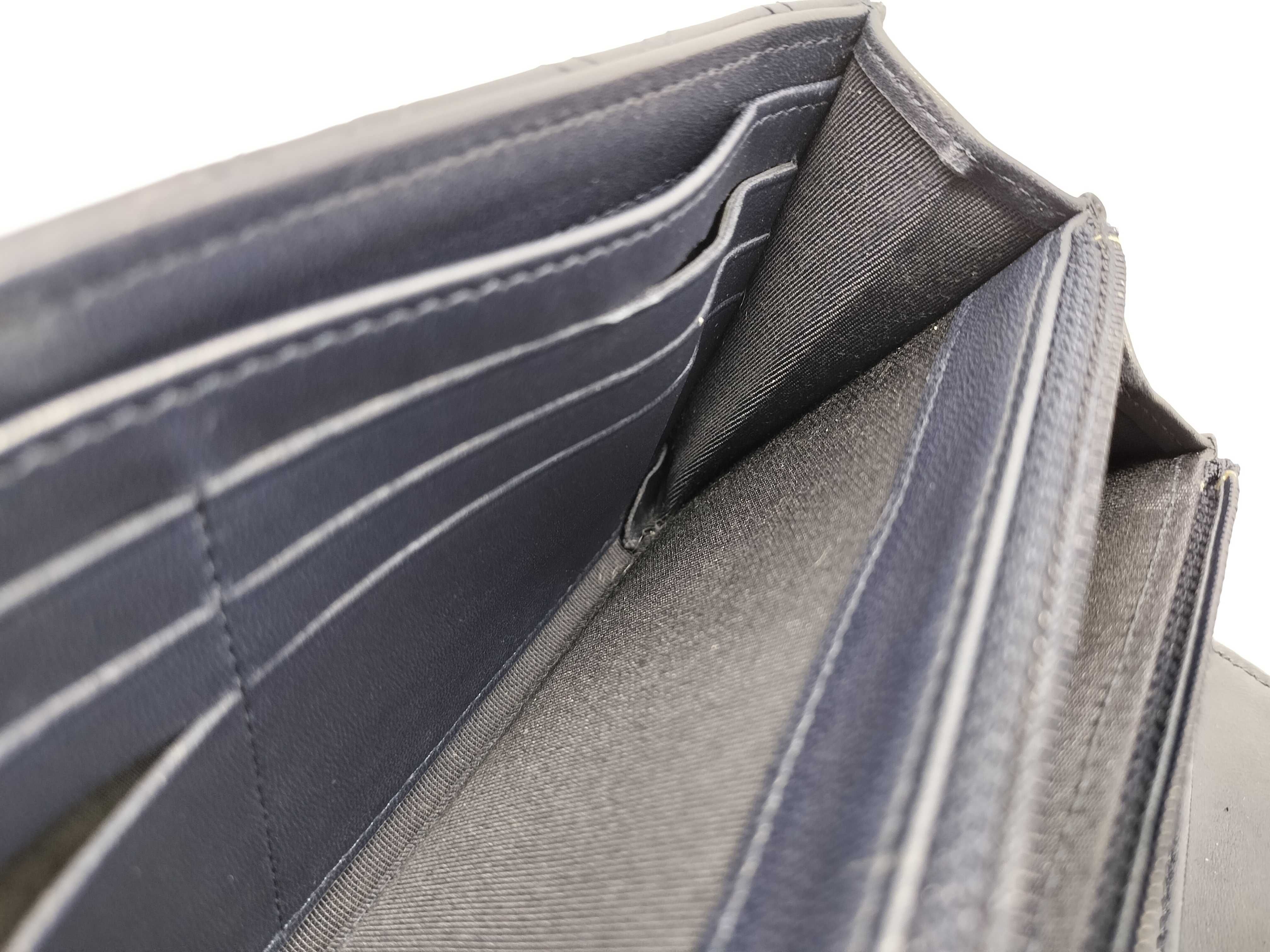 Wild Stitch Long Wallet, Navy — view 12