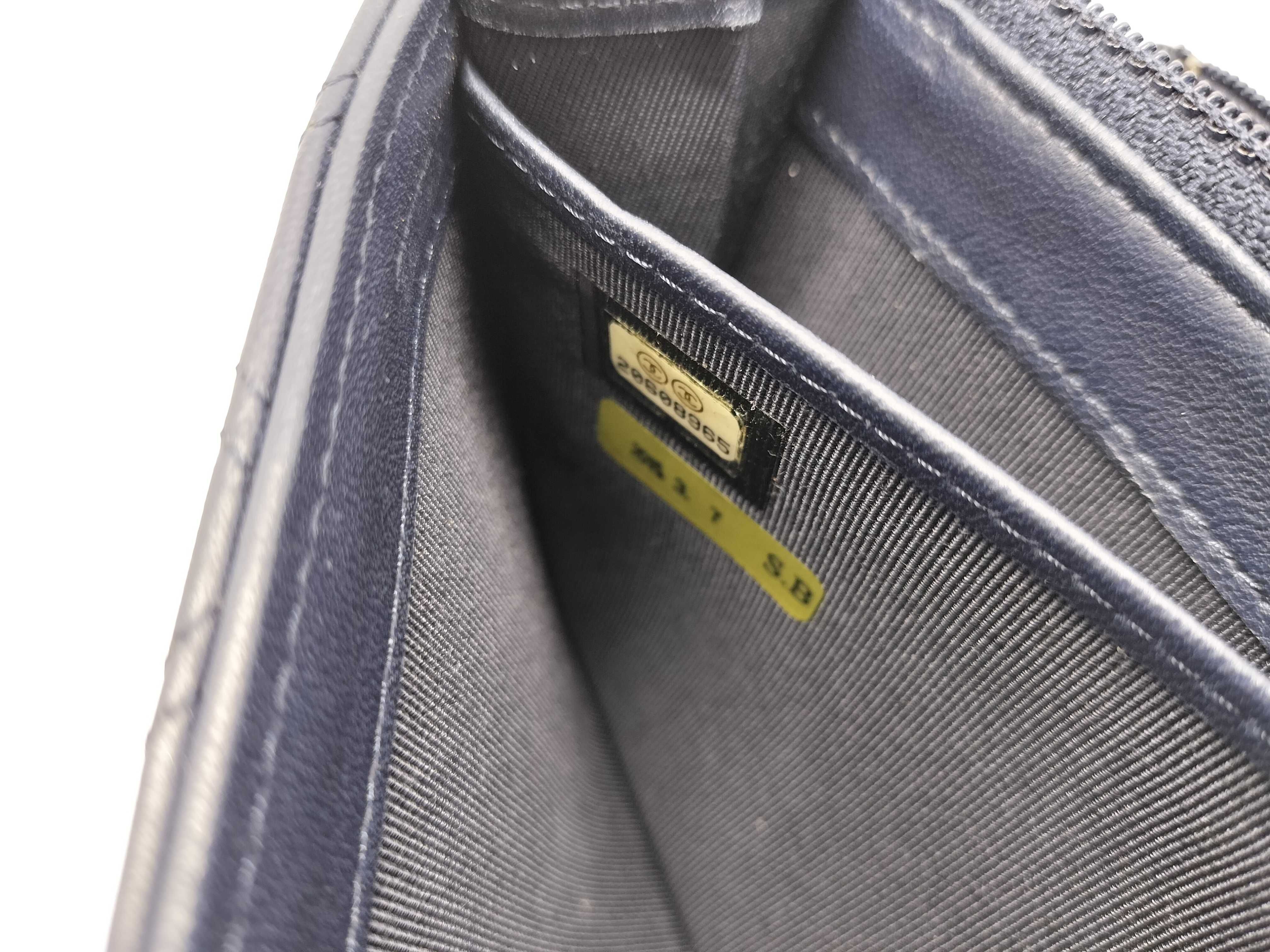 Wild Stitch Long Wallet, Navy — view 14