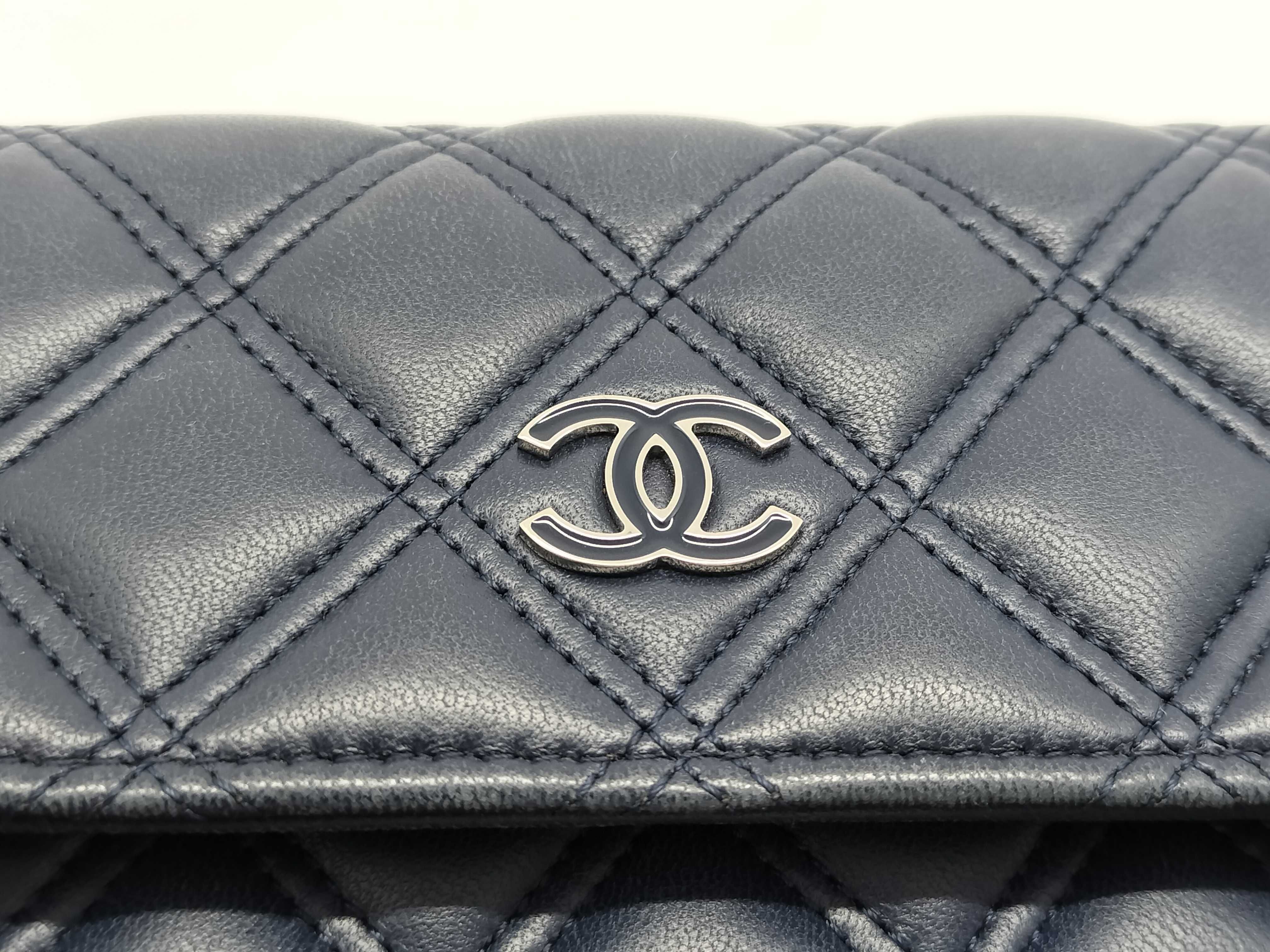 Wild Stitch Long Wallet, Navy — view 15