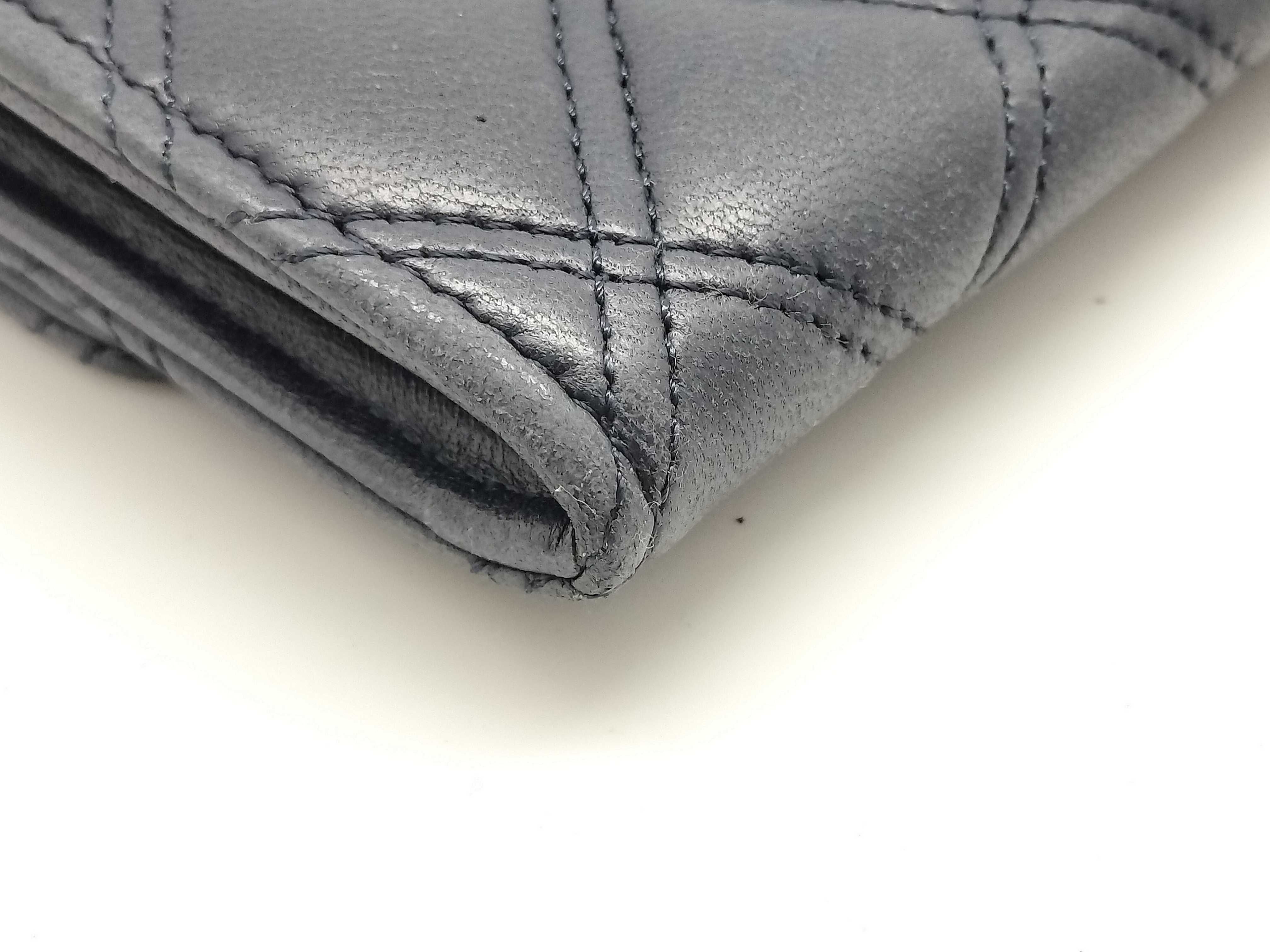 Wild Stitch Long Wallet, Navy — view 3