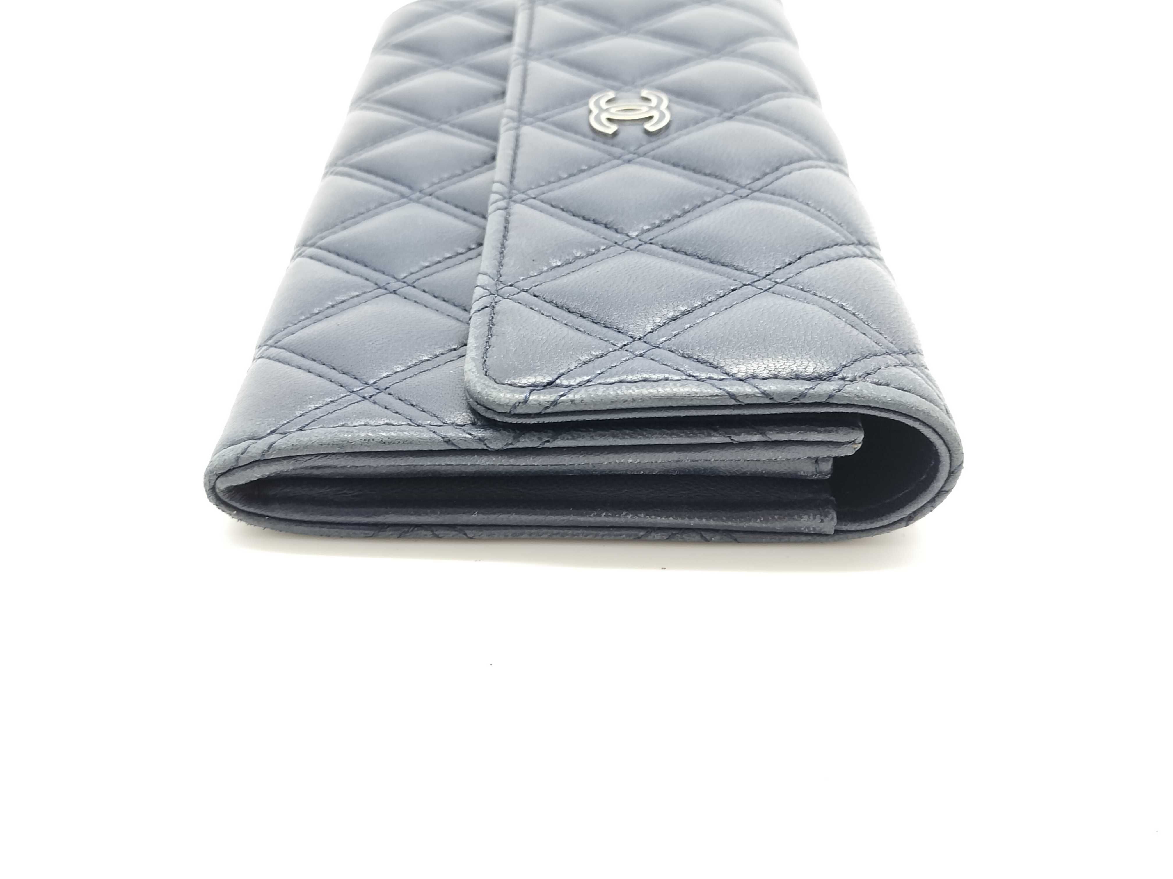 Wild Stitch Long Wallet, Navy — view 5