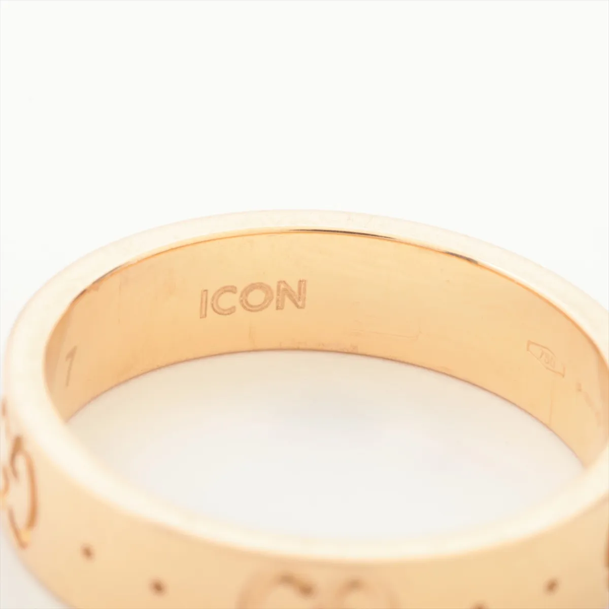 Icon Ring, 750 (PG), 3.4g, 7 initials, dents. — view 5
