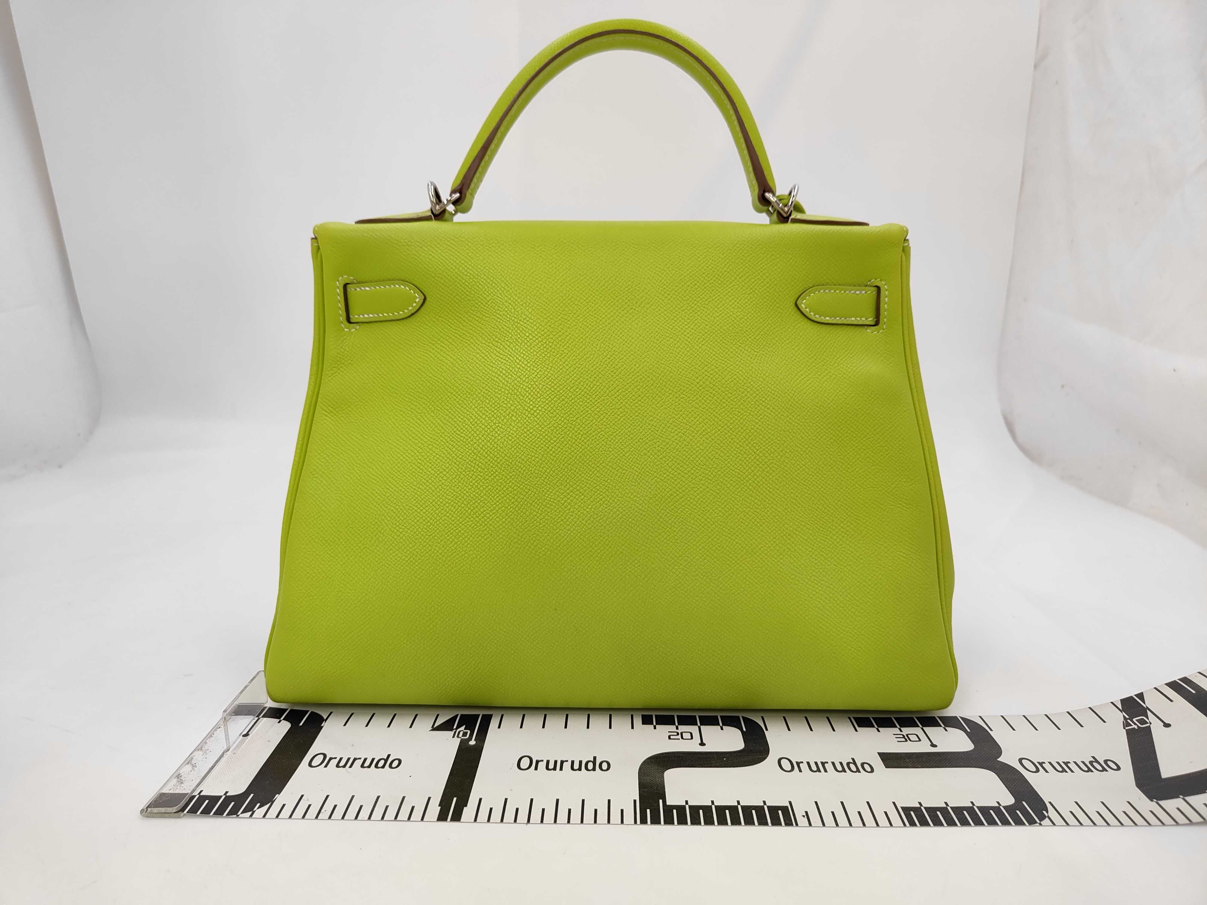 Kelly 32 Light Green with Silver Hardware O Bag — view 2