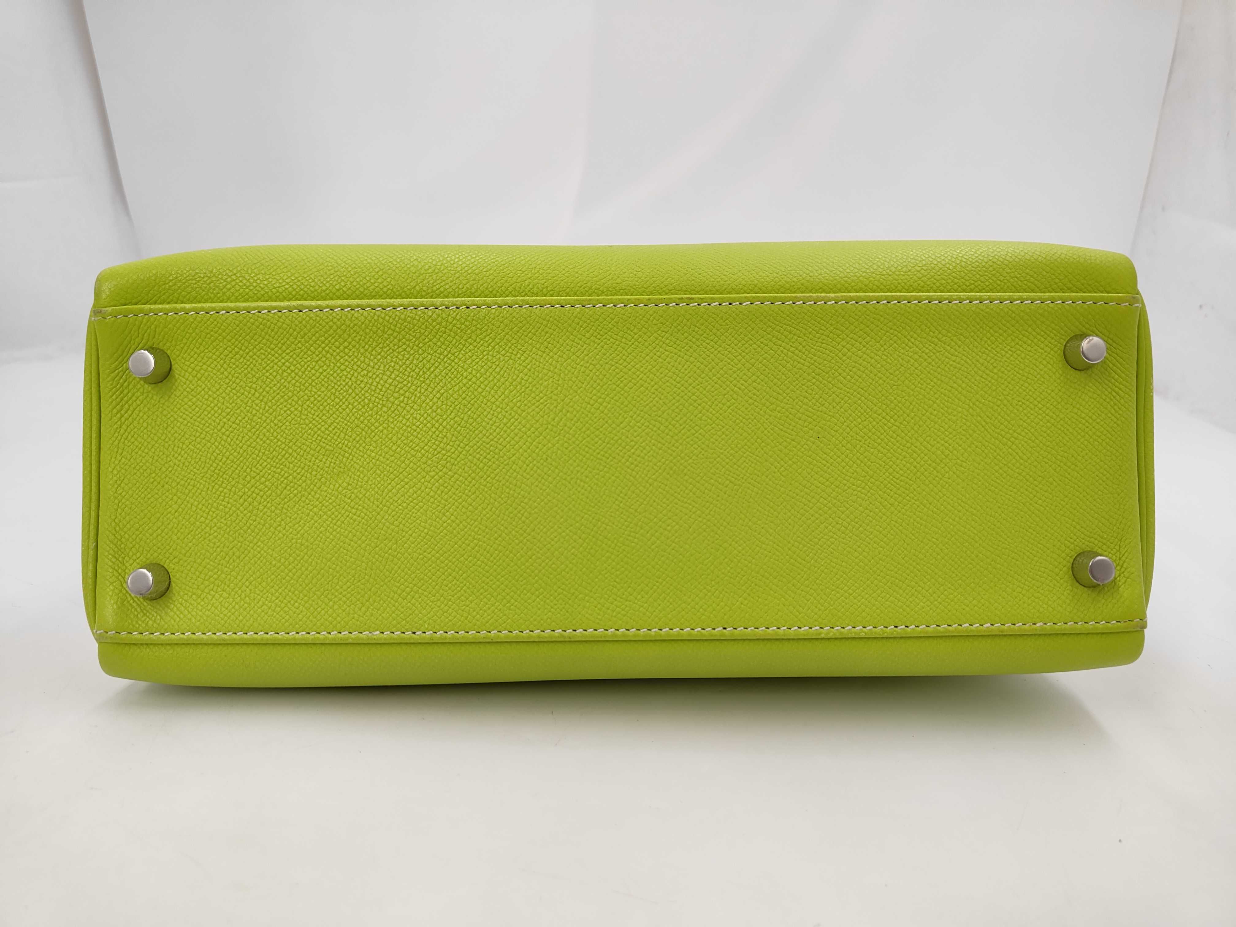 Kelly 32 Light Green with Silver Hardware O Bag — view 3