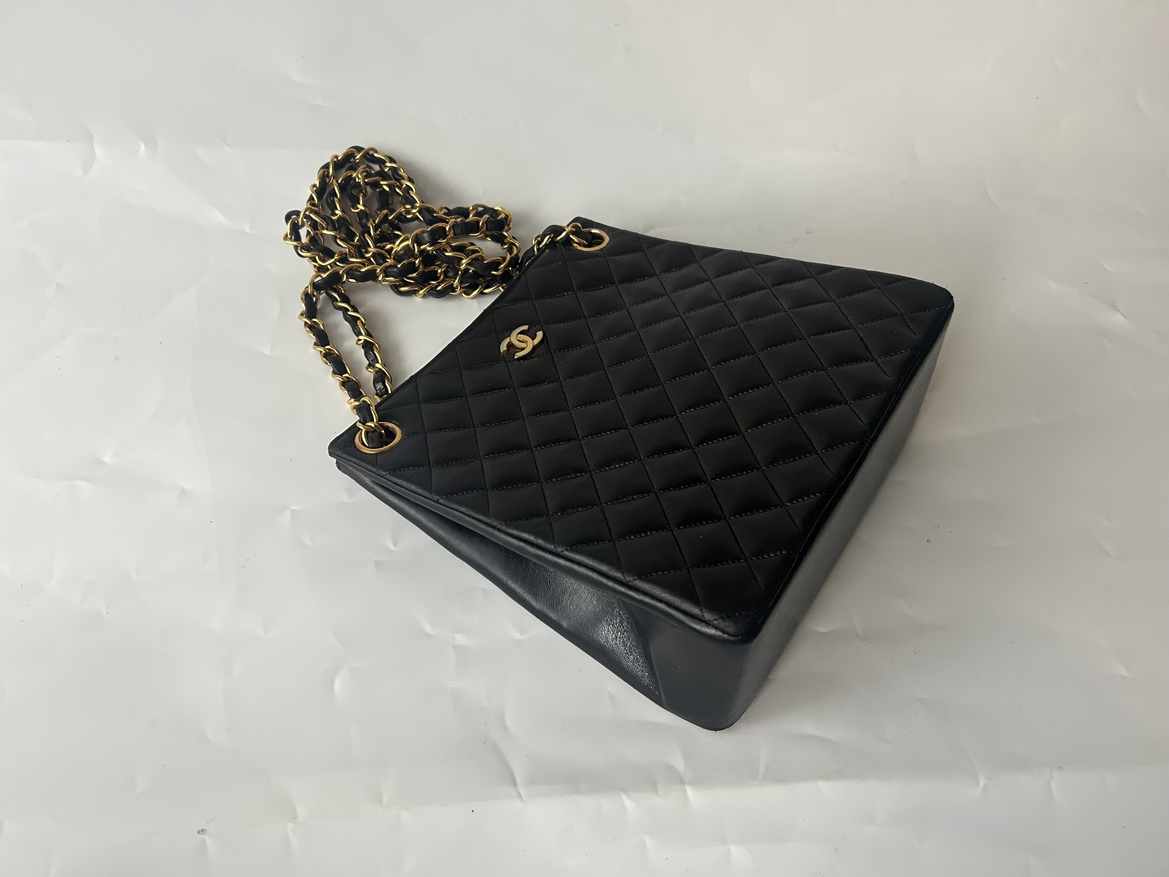 Matelassé Chain Lambskin Shoulder Bag — view 3