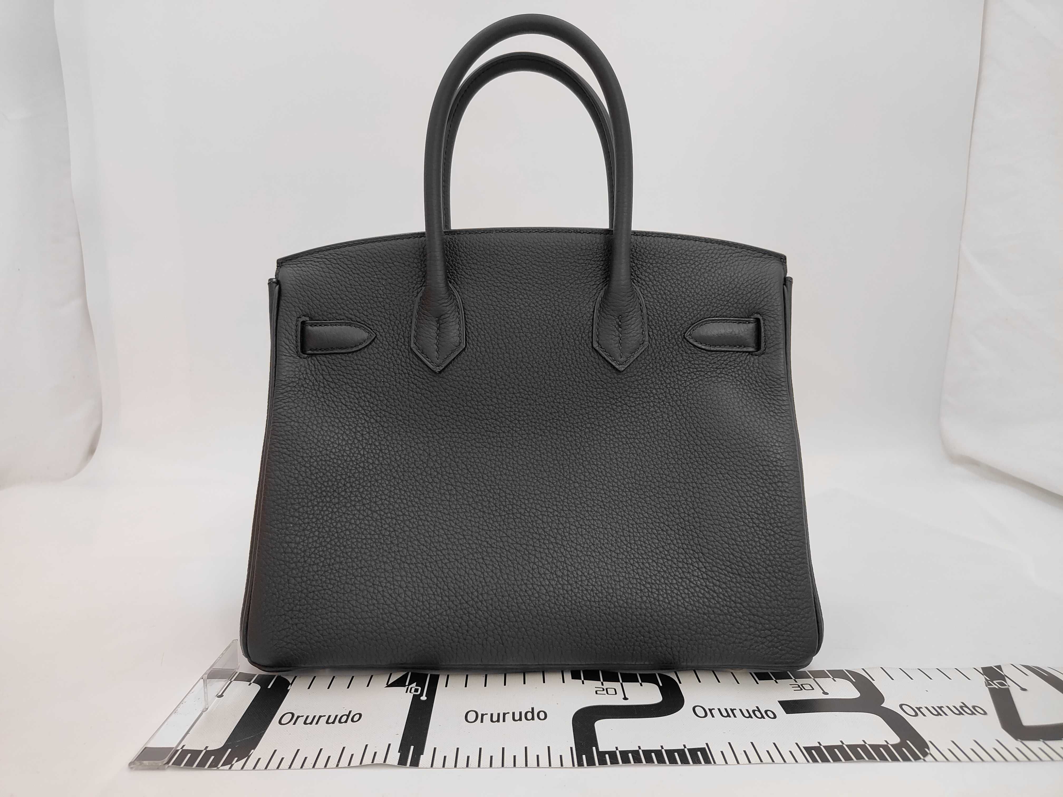 Birkin 30 Black, Silver Hardware, B Stamp Handbag — view 2