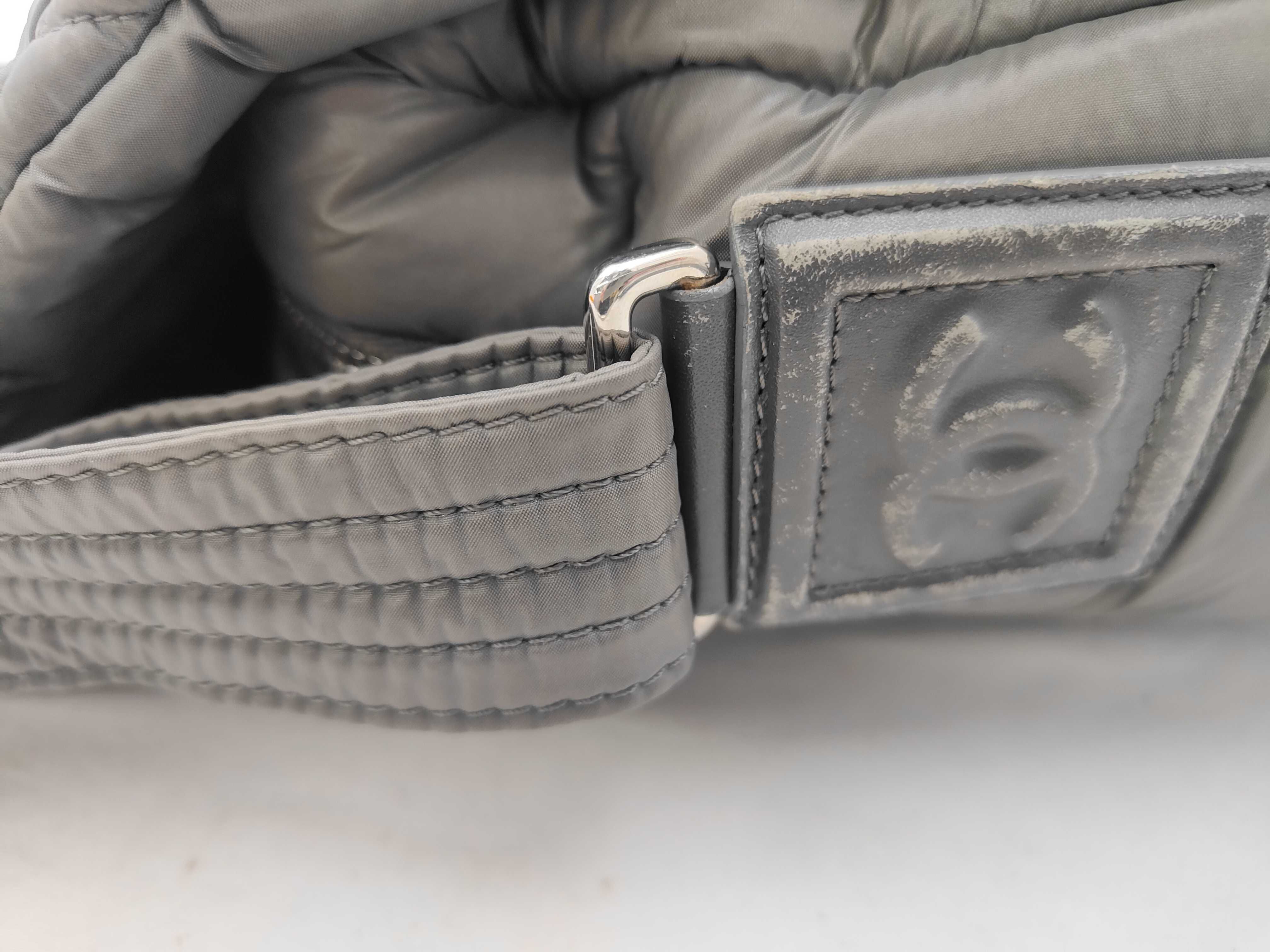 Coco Coon Nylon Shoulder Bag, Gray — view 5