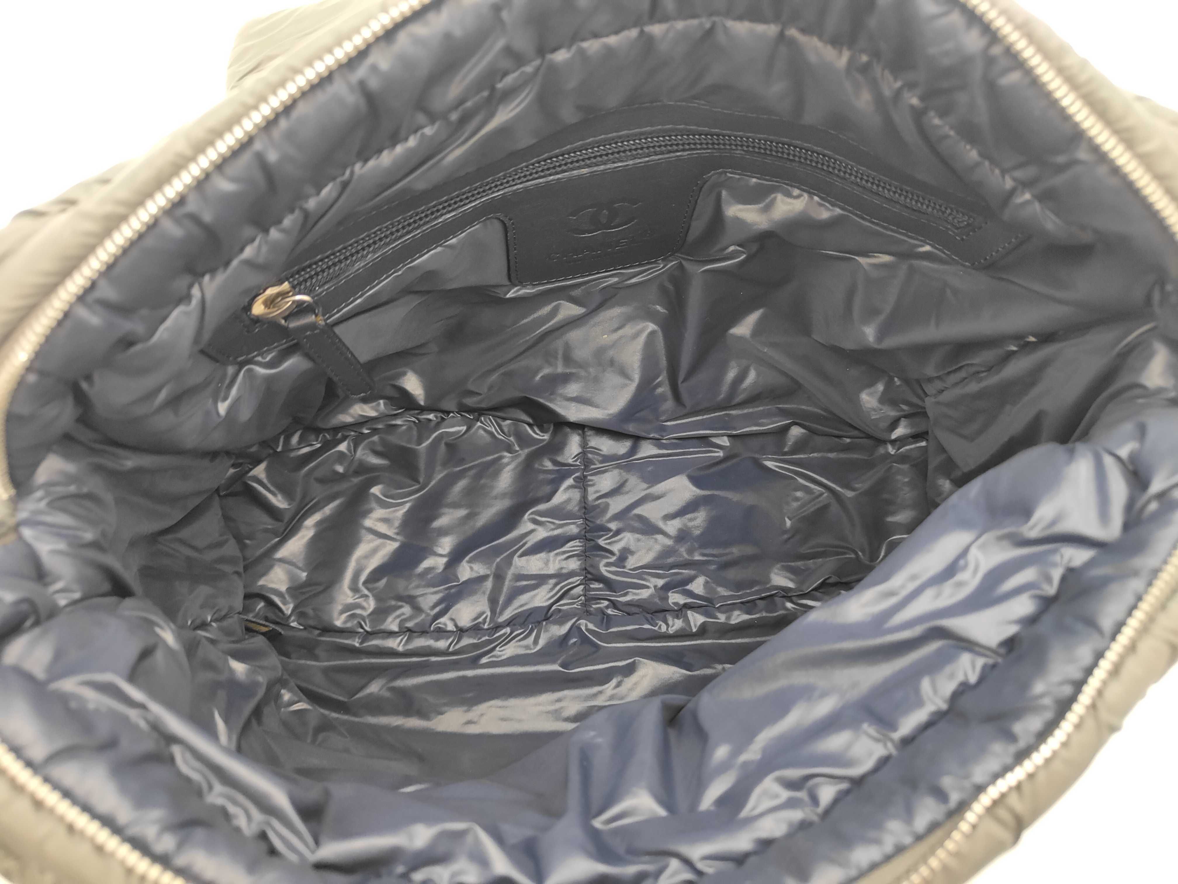 Coco Coon Nylon Shoulder Bag, Gray — view 8