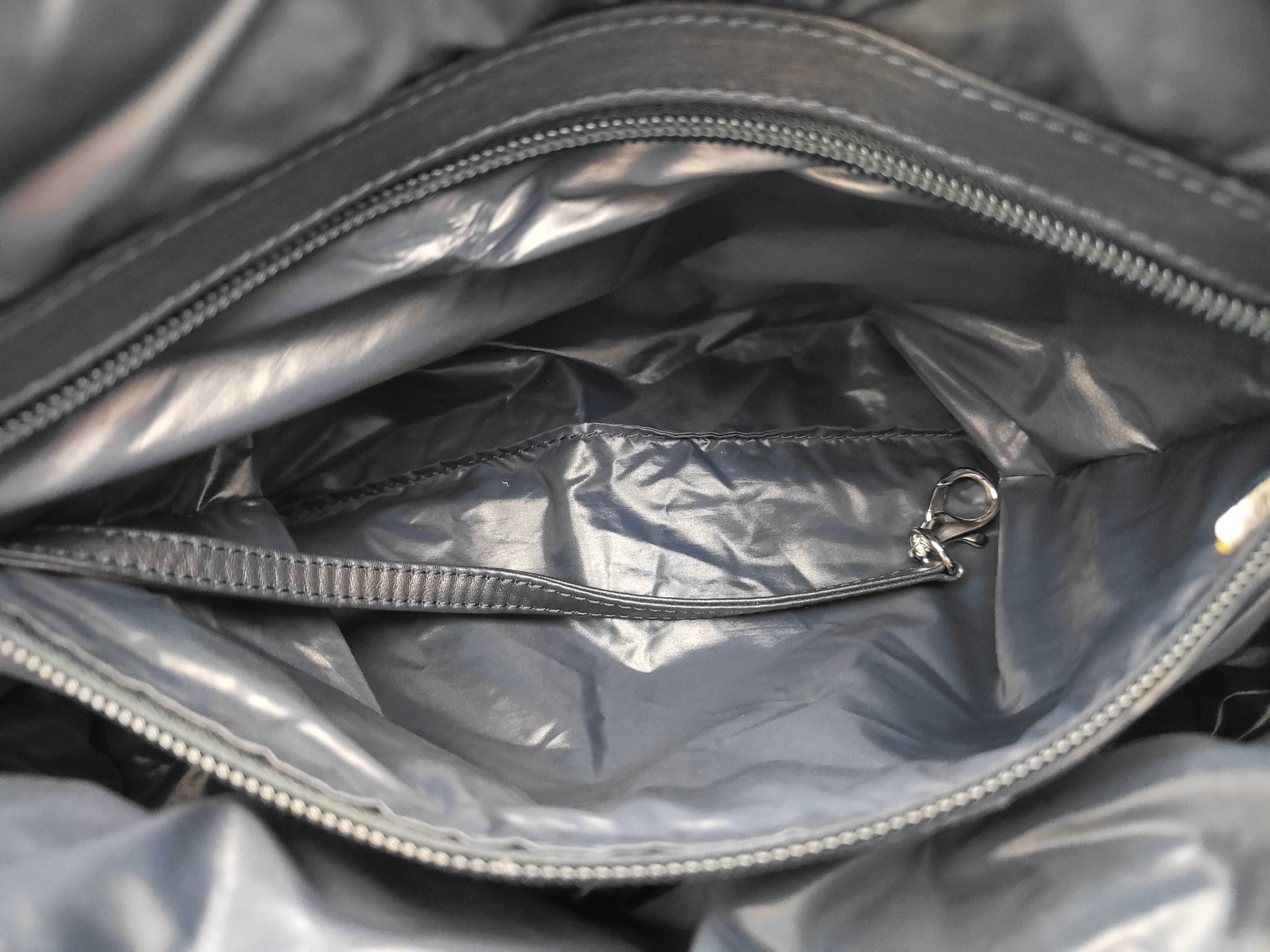 Coco Coon Nylon Shoulder Bag, Gray — view 9