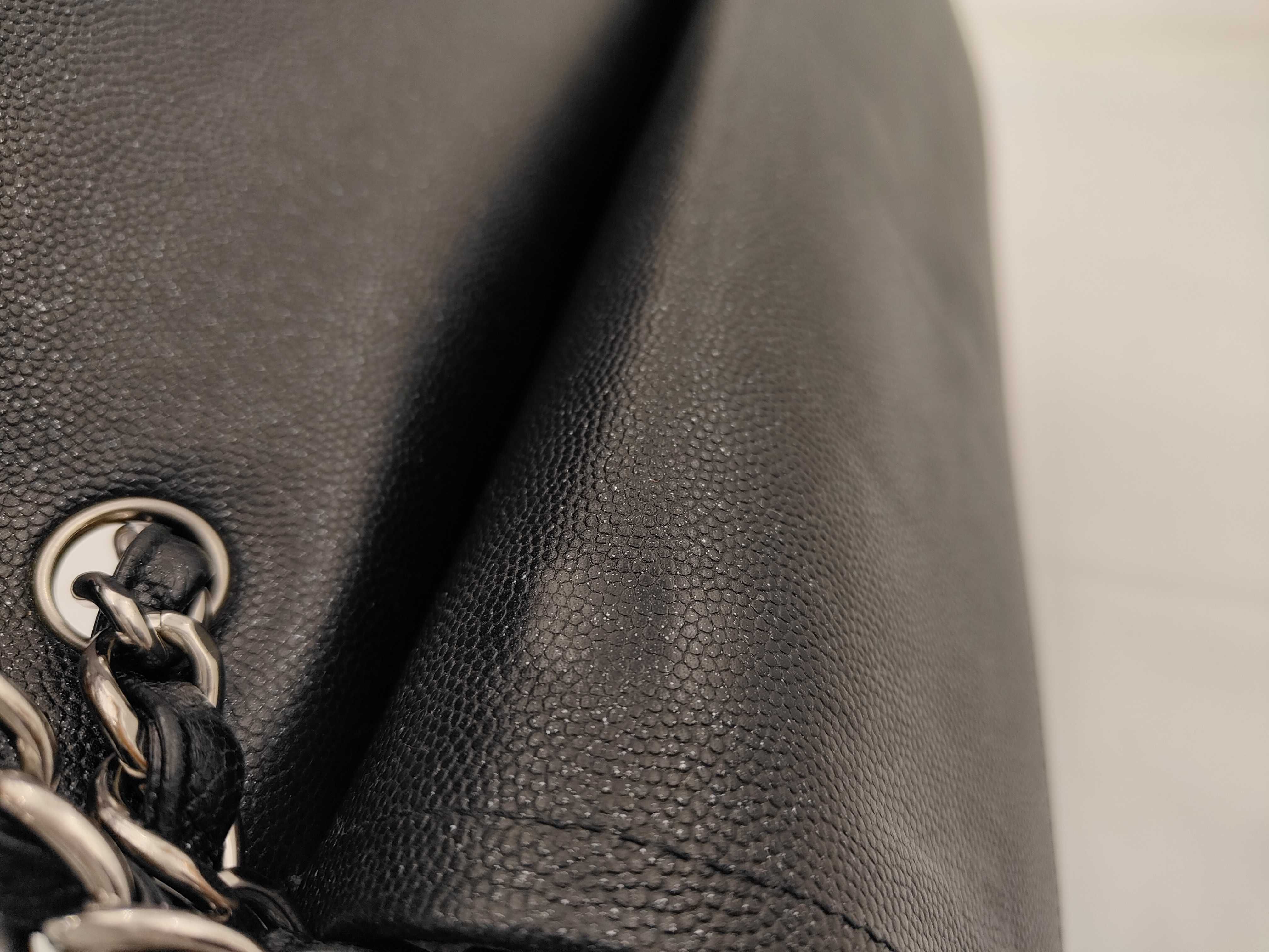 Matelassé 30 Chain Shoulder Bag, Double Flap, Caviar Leather, Black Shoulder Bag — view 15