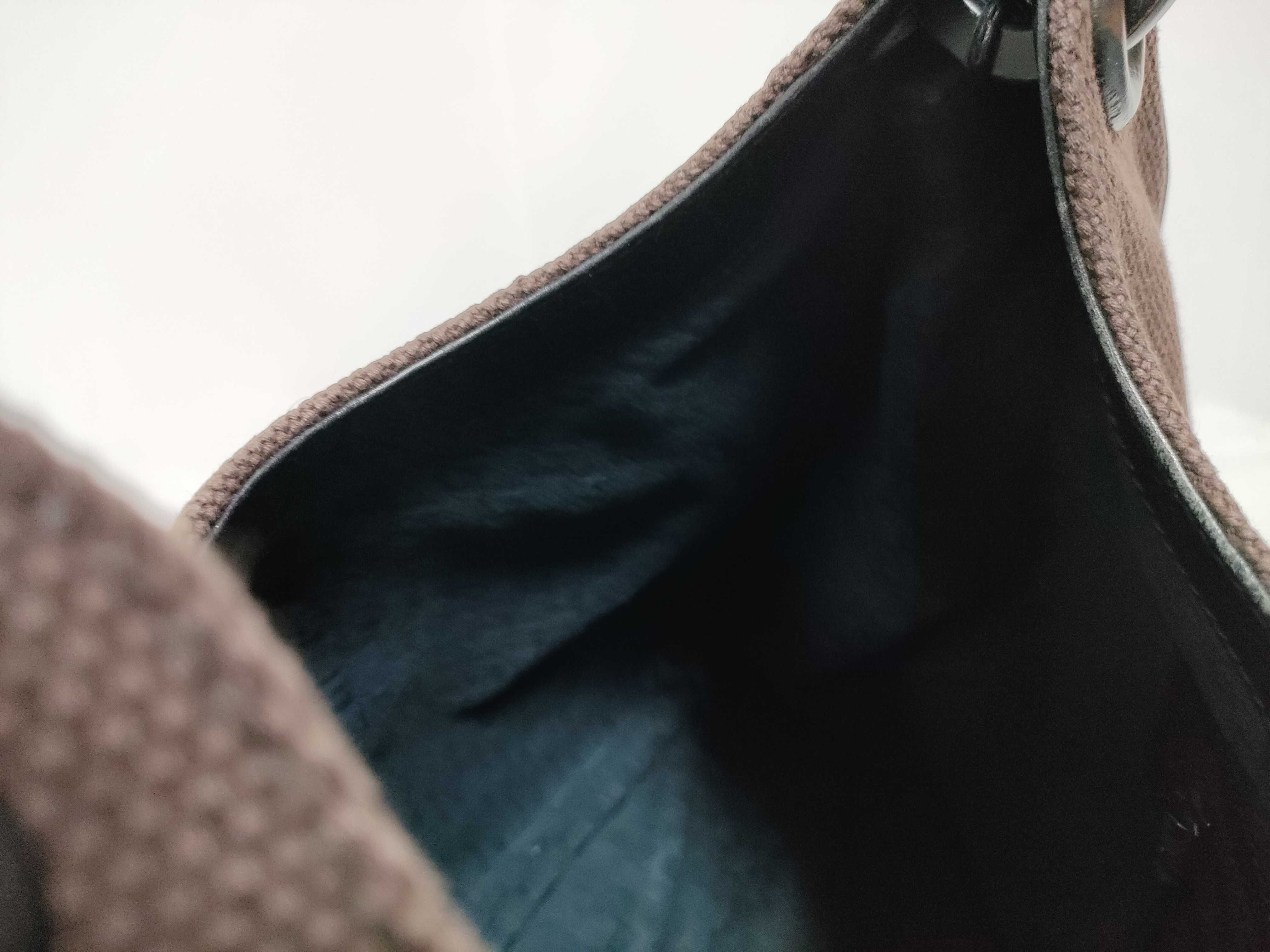 Brown GG Canvas Wooden-Handle Wrist Bag — view 12